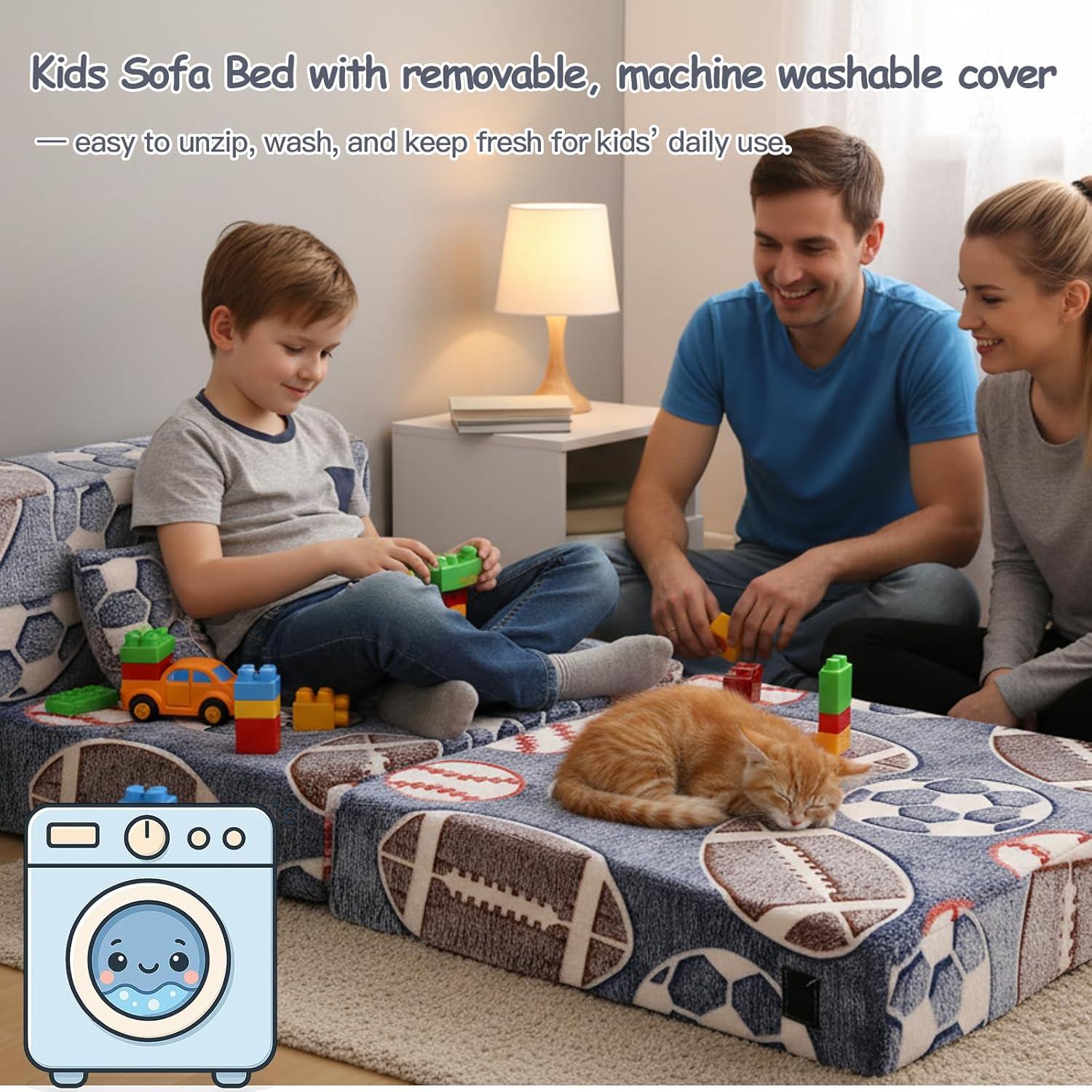 Sofá Cama Plegable Tiita para Niños con Almohada - 160x66 cm