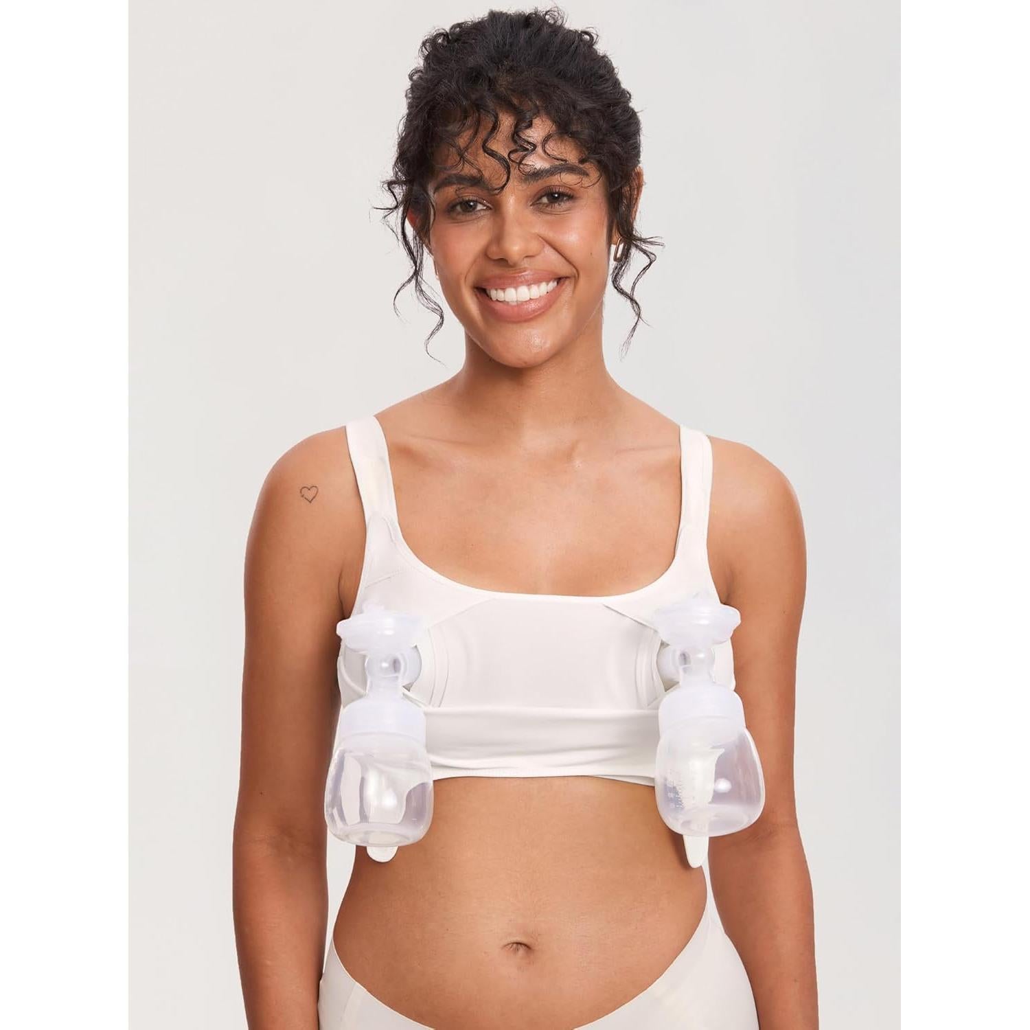 Sostenedor de Lactancia MOMANDA X-Pequeño Blanco Sin Manos