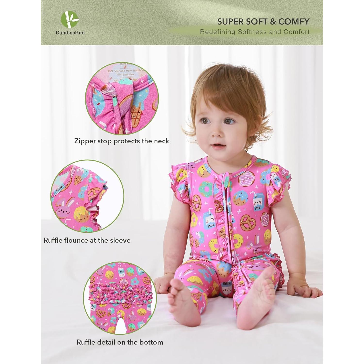 Mono Bebé Niña BambooBud Viscosa 3-24 Meses Cremallera