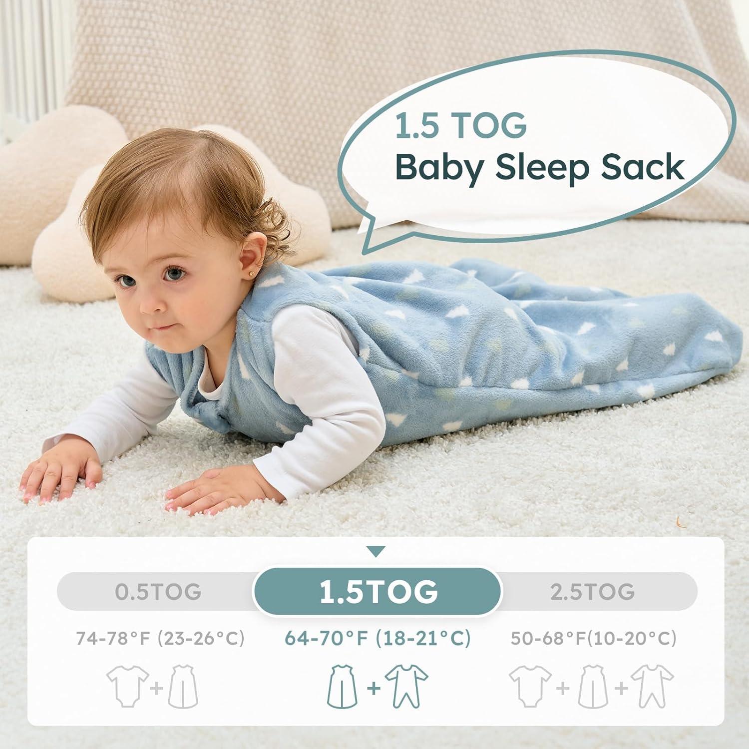 Saco de Sueño Polar para Bebés Yoofoss 1.5 Tog 2 Paquetes