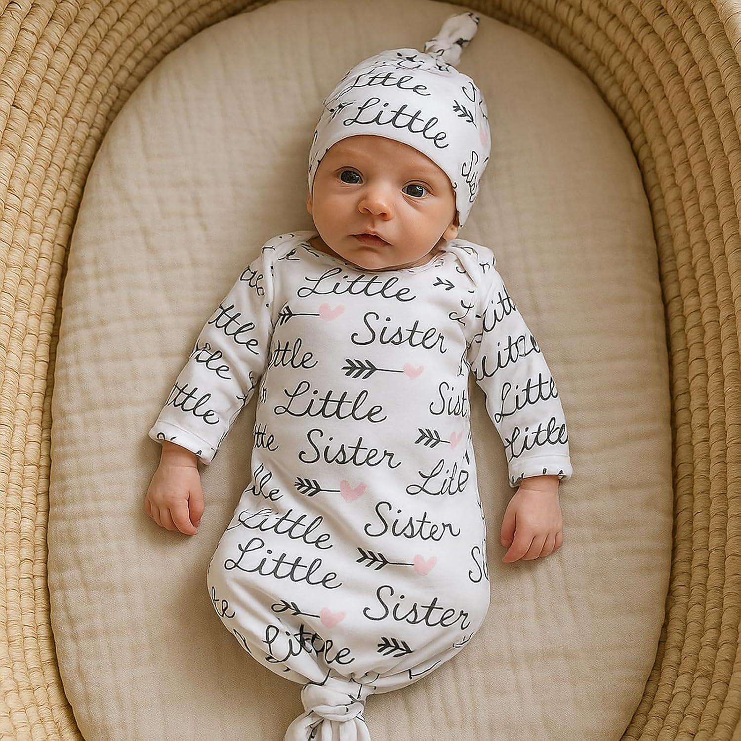 Vestido Anudado para Bebé Mikccer 0-6 Meses Suave y Transpirable