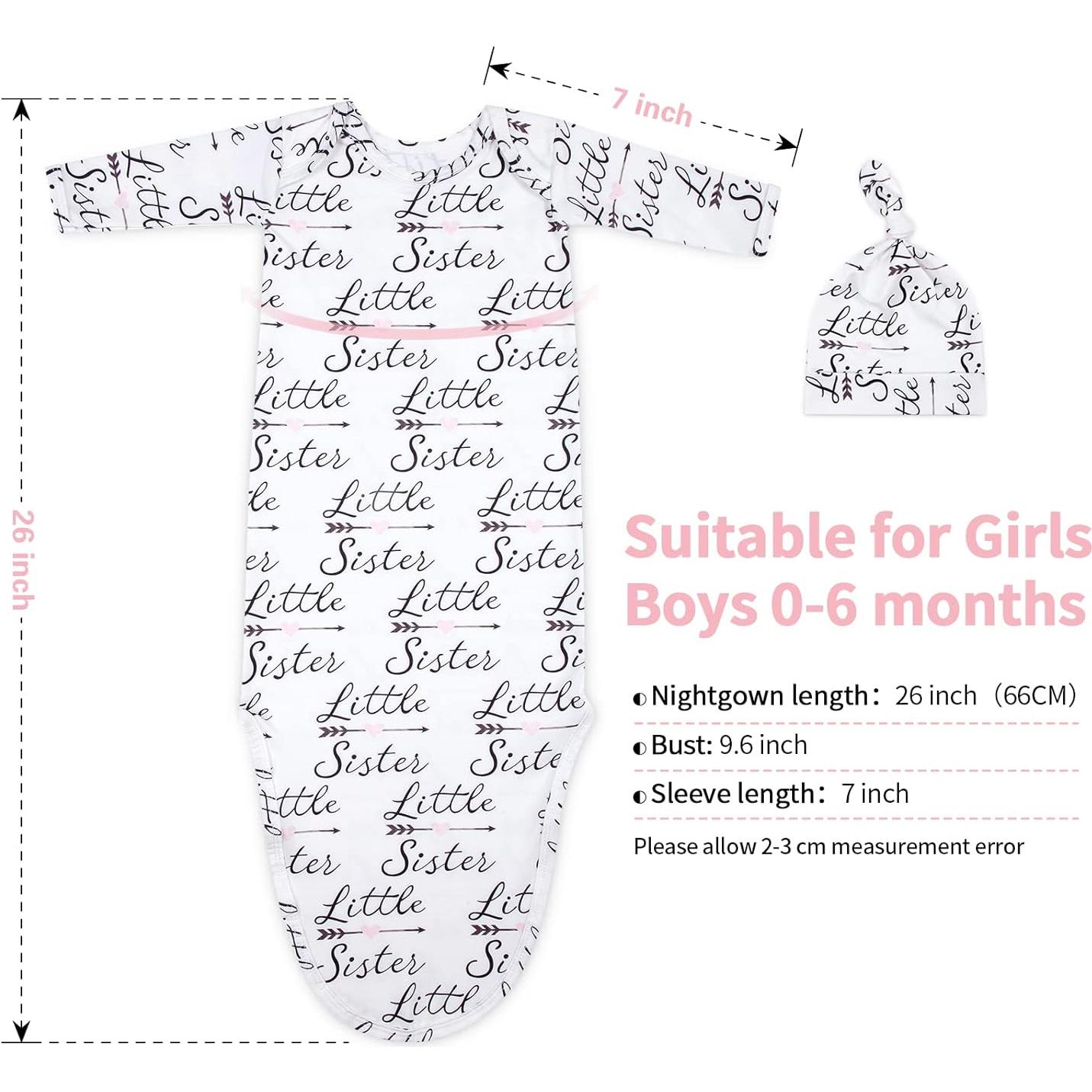 Vestido Anudado para Bebé Mikccer 0-6 Meses Suave y Transpirable