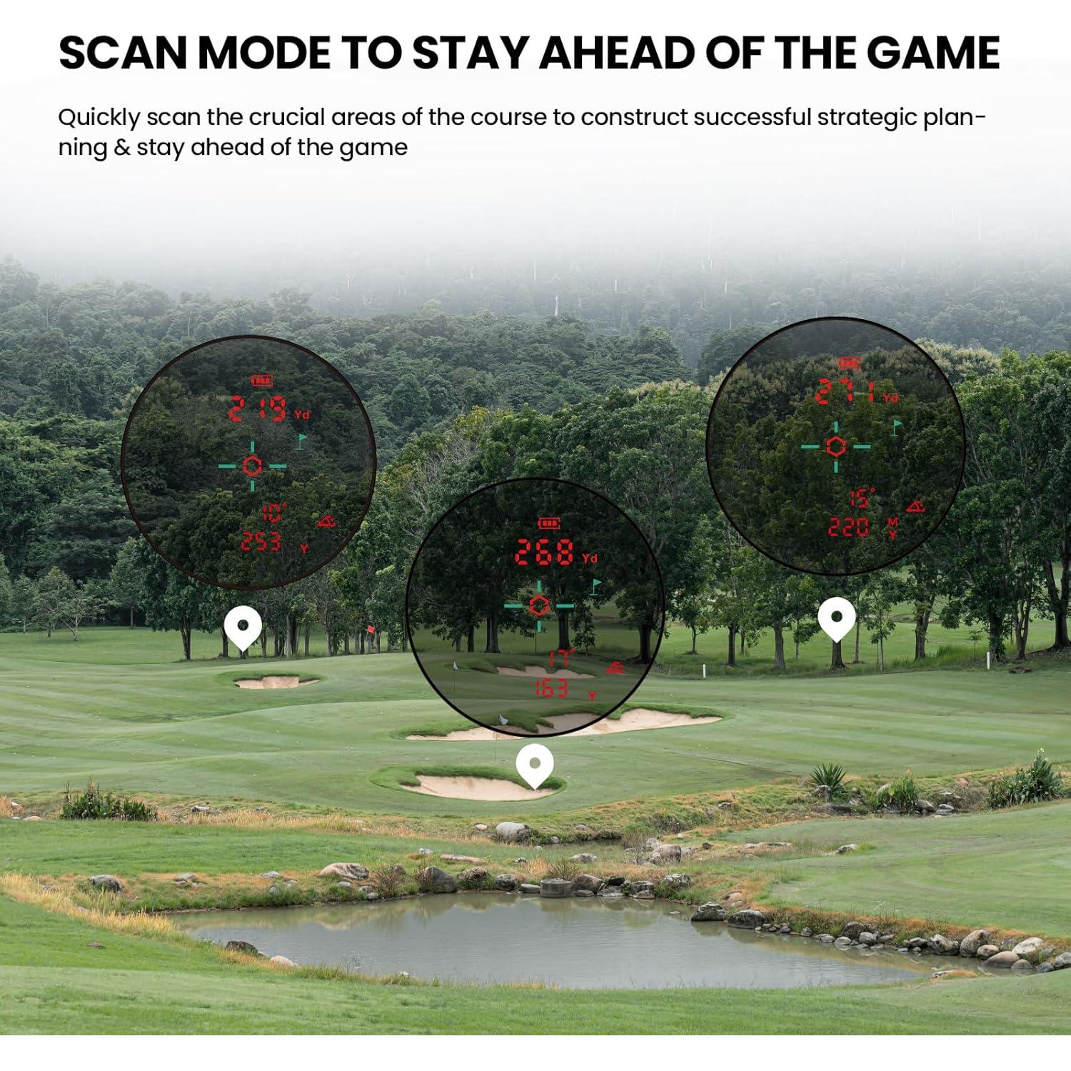 Mileseey PFS2 Medidor de Distancia Golf 1006.8m Precisión 0.15m