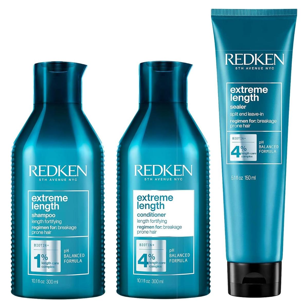 Champú Redken Extreme Length Biotina 3 Piezas - Crecimiento Saludable