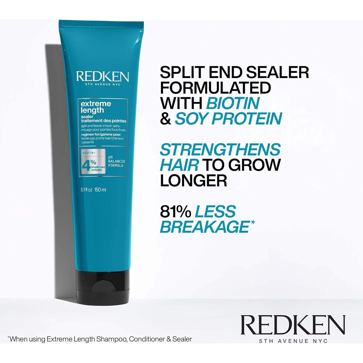 Champú Redken Extreme Length Biotina 3 Piezas - Crecimiento Saludable