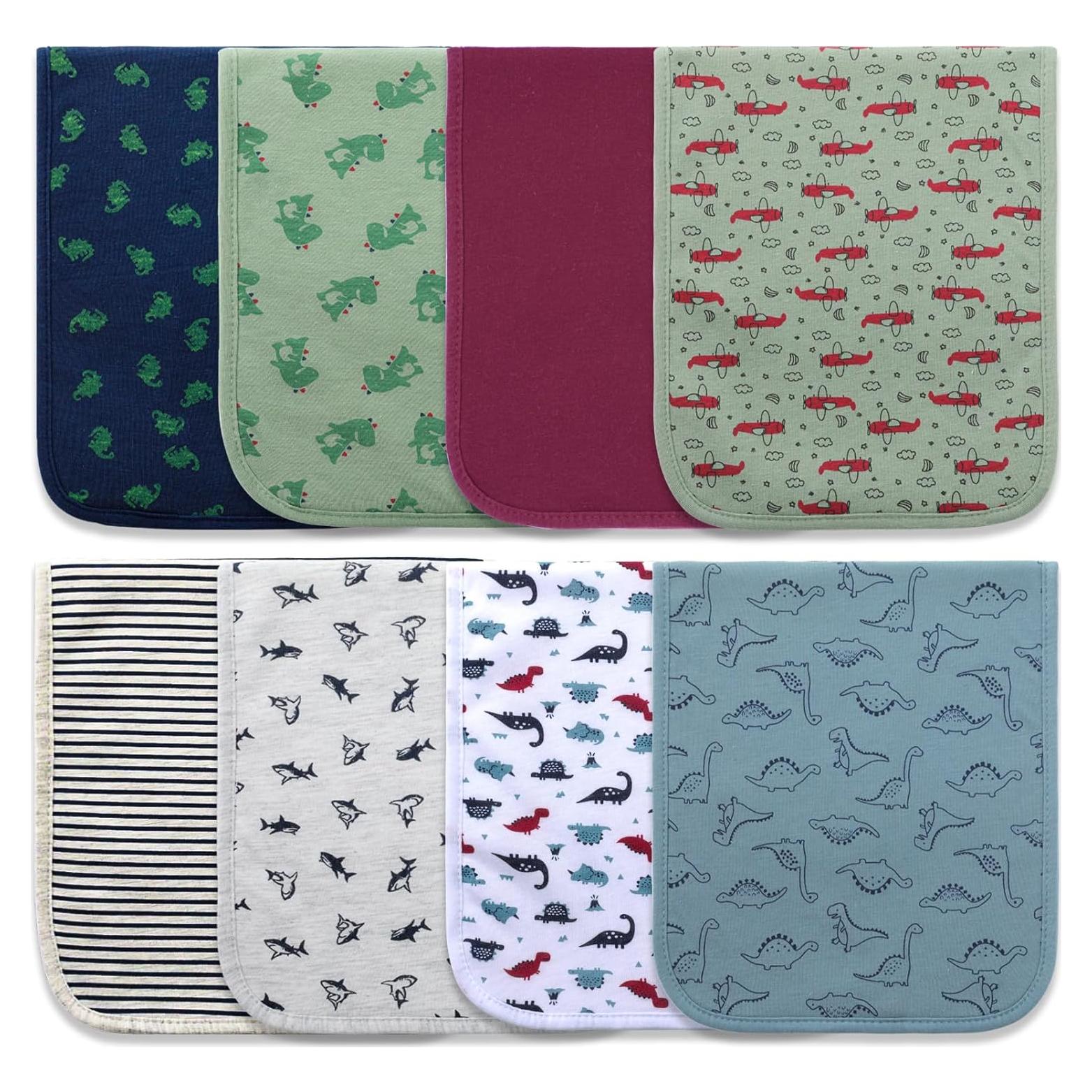 Paños de Eructo Hakochia 100% Algodón Orgánico 8 Piezas