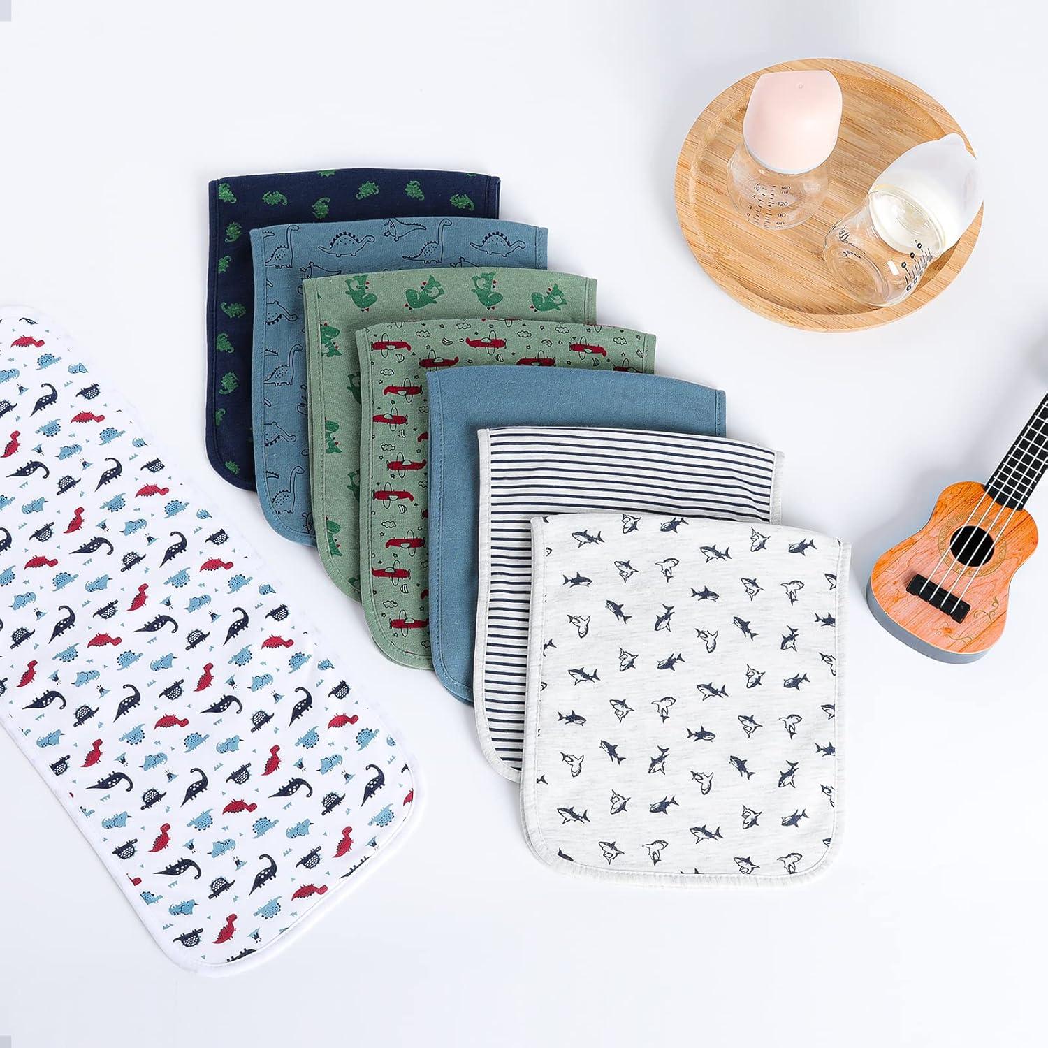 Paños de Eructo Hakochia 100% Algodón Orgánico 8 Piezas