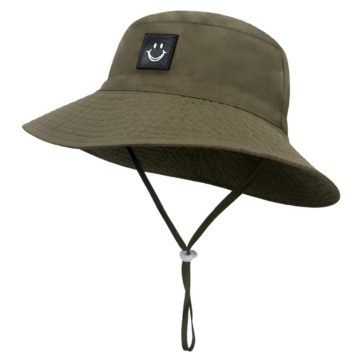 Sombrero de sol UPF 50+ para bebés YSHAT2024 verde militar
