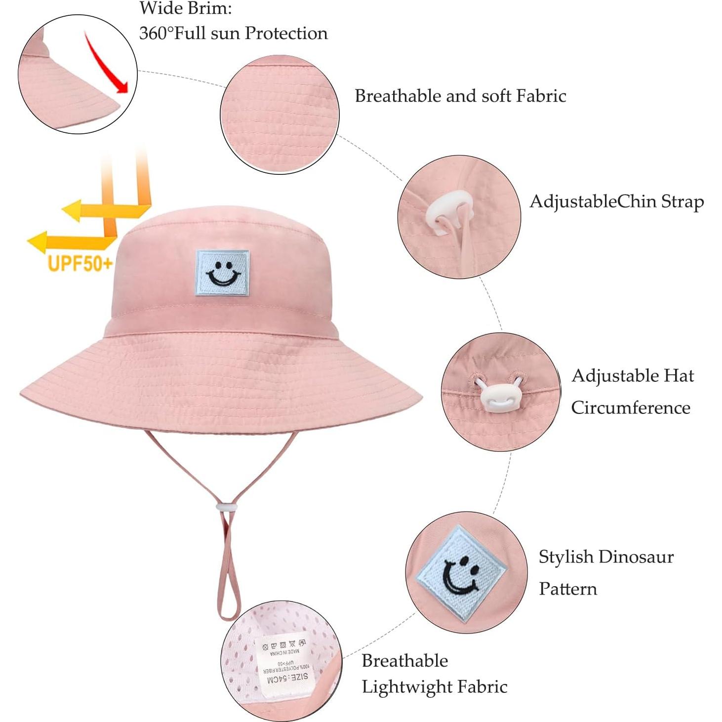 Sombrero de sol UPF 50+ para bebés YSHAT2024 verde militar