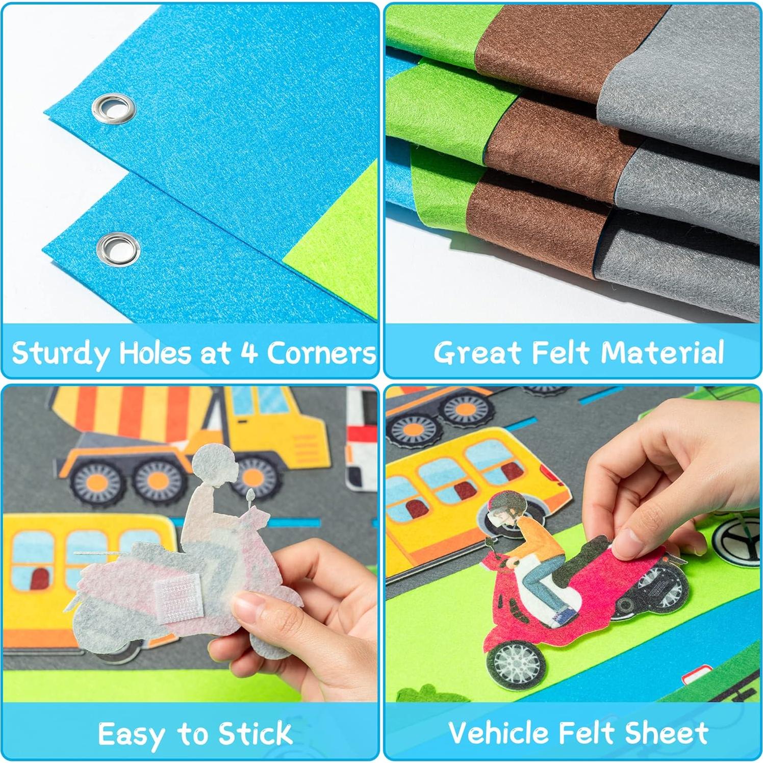 Conjunto de Tablero de Cuentos de Fieltro WATINC 35 Piezas