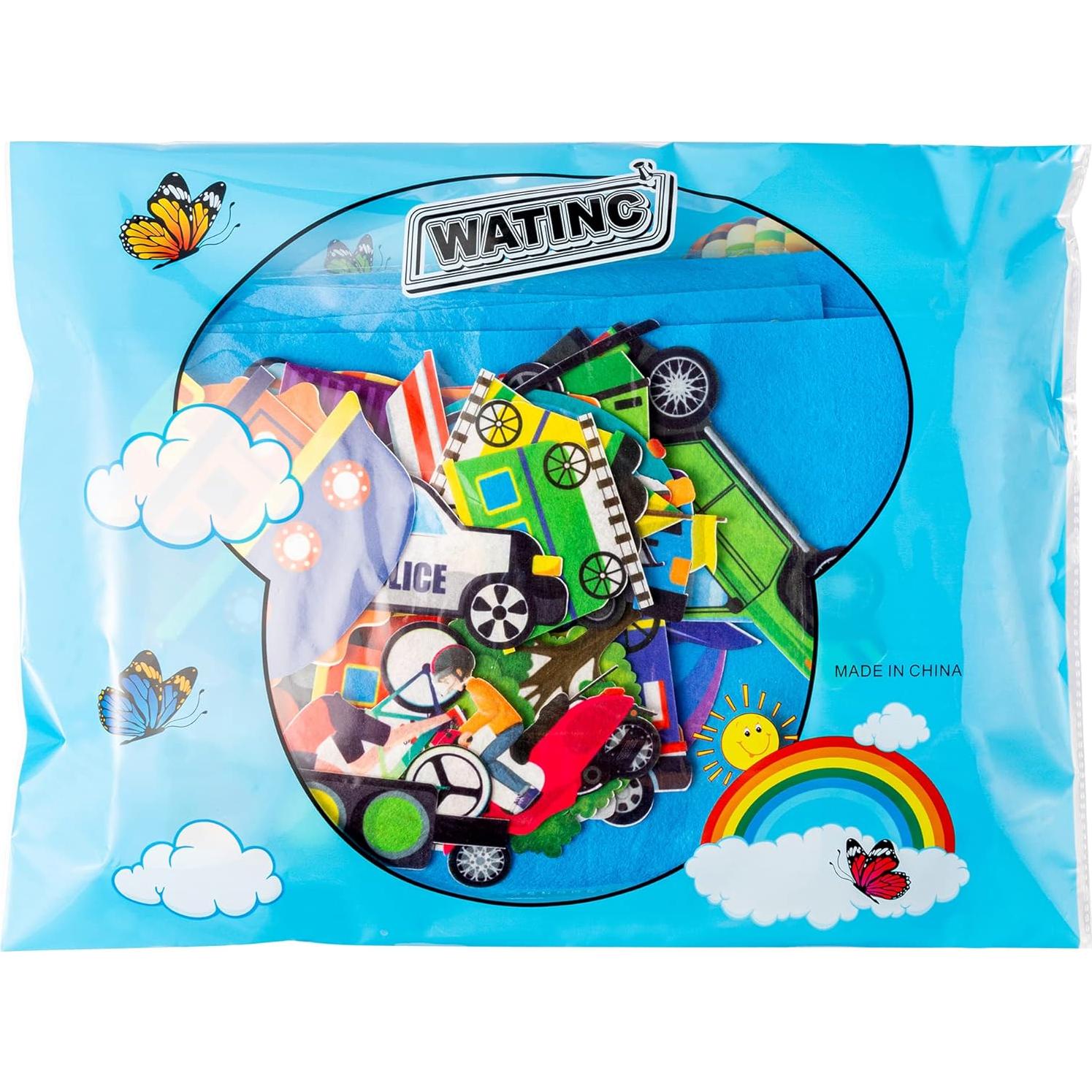 Conjunto de Tablero de Cuentos de Fieltro WATINC 35 Piezas