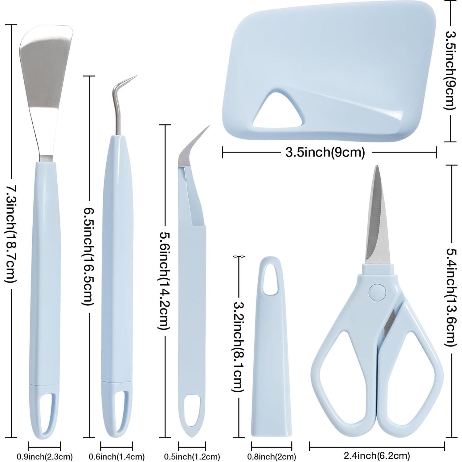 Juego de Herramientas de Desmalezado TORC 5 Piezas Azul Claro