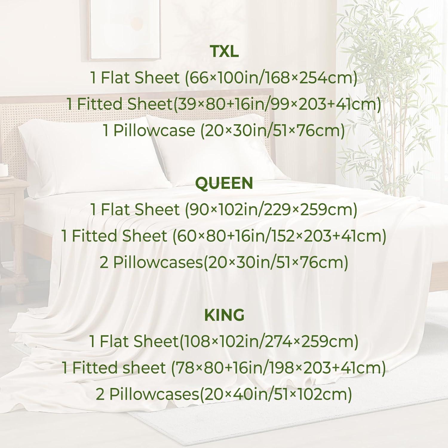 Sábanas Twin XL Rosecret 300 Hilos Viscosa de Bambú Beige