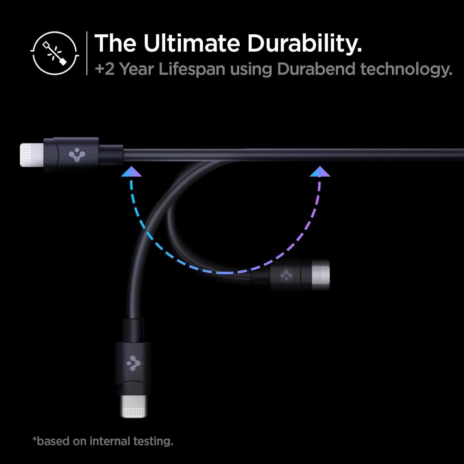 Cargador de coche Spigen USB-C 47W con cable Lightning 20W