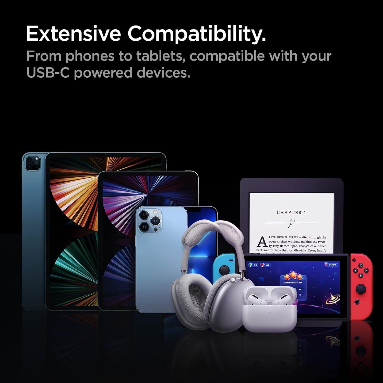 Cargador de coche Spigen USB-C 47W con cable Lightning 20W