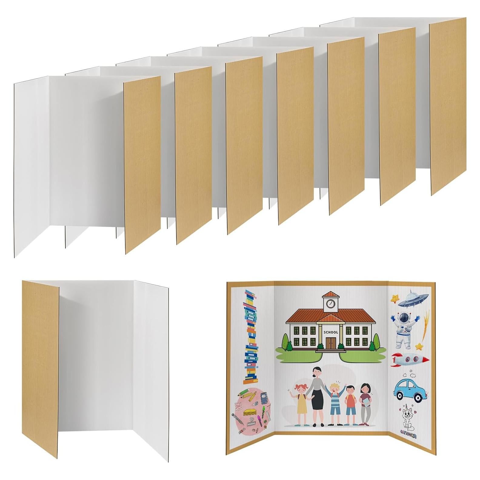 8 Tableros de Cartón Trifolio Cosweet 40.64x58.42 cm Blanco