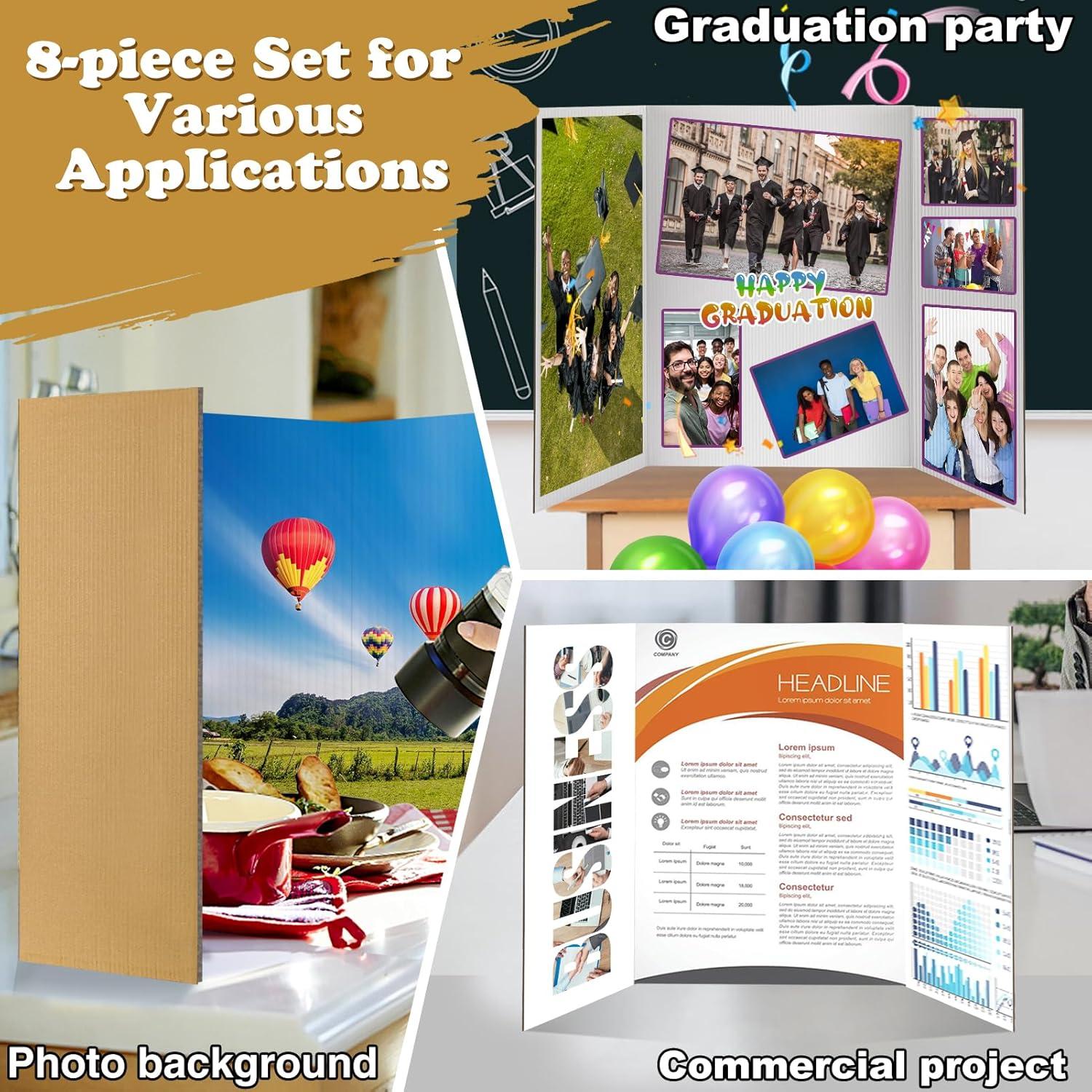 8 Tableros de Cartón Trifolio Cosweet 40.64x58.42 cm Blanco