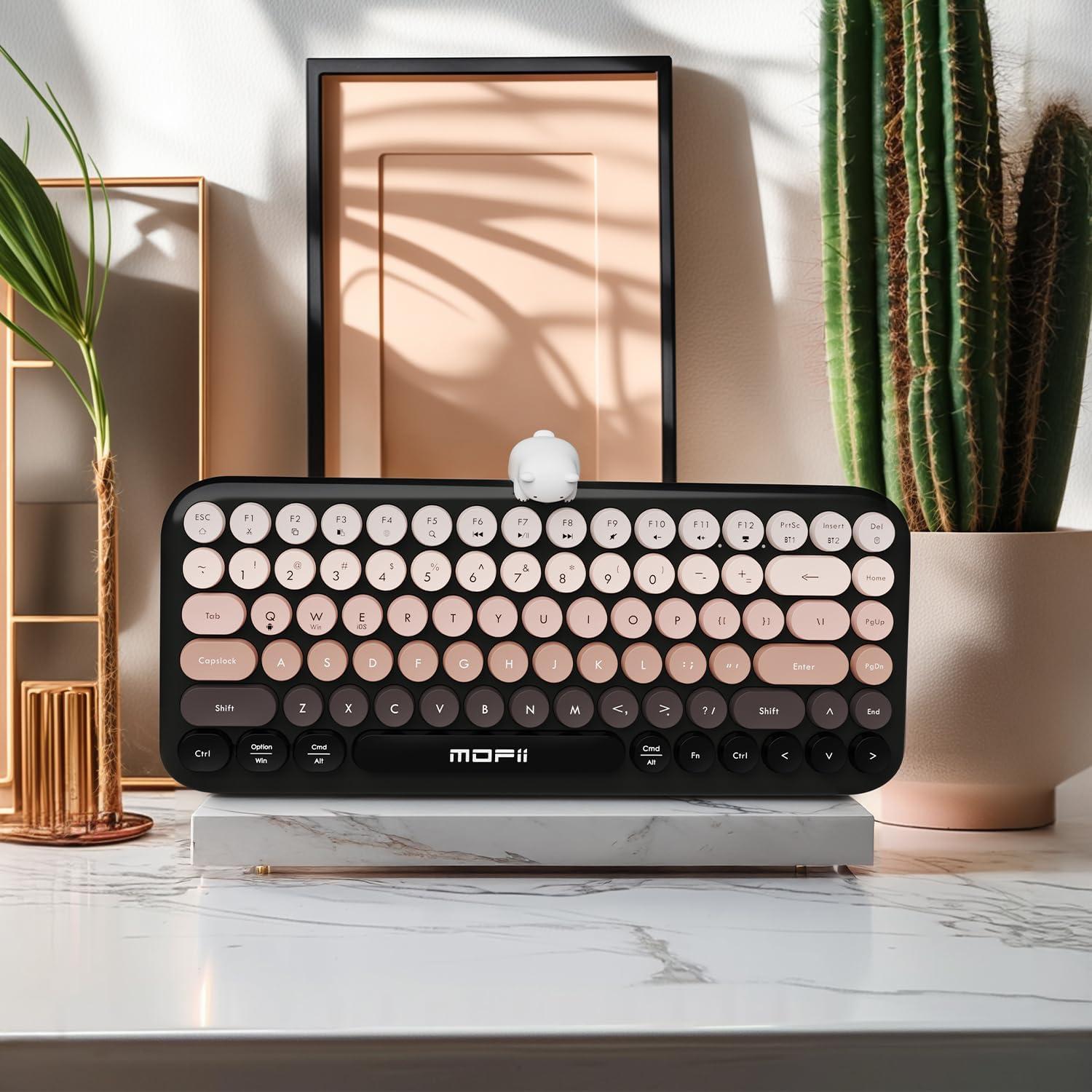 Teclado Inalámbrico Compacto Lomiluskr TKL Bluetooth 2.4G Negro