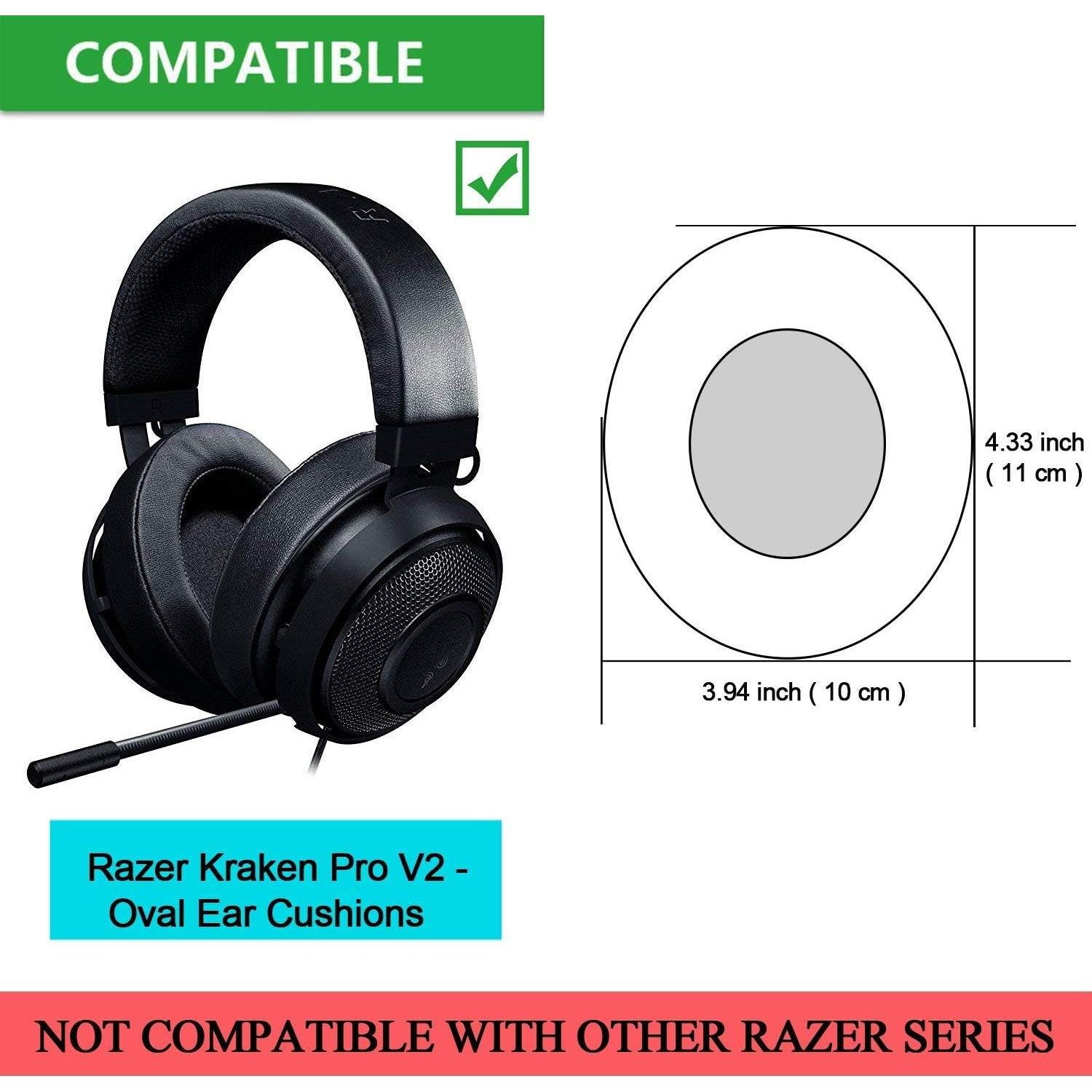 Almohadillas de Repuesto Razer Kraken Pro V2 - Negro