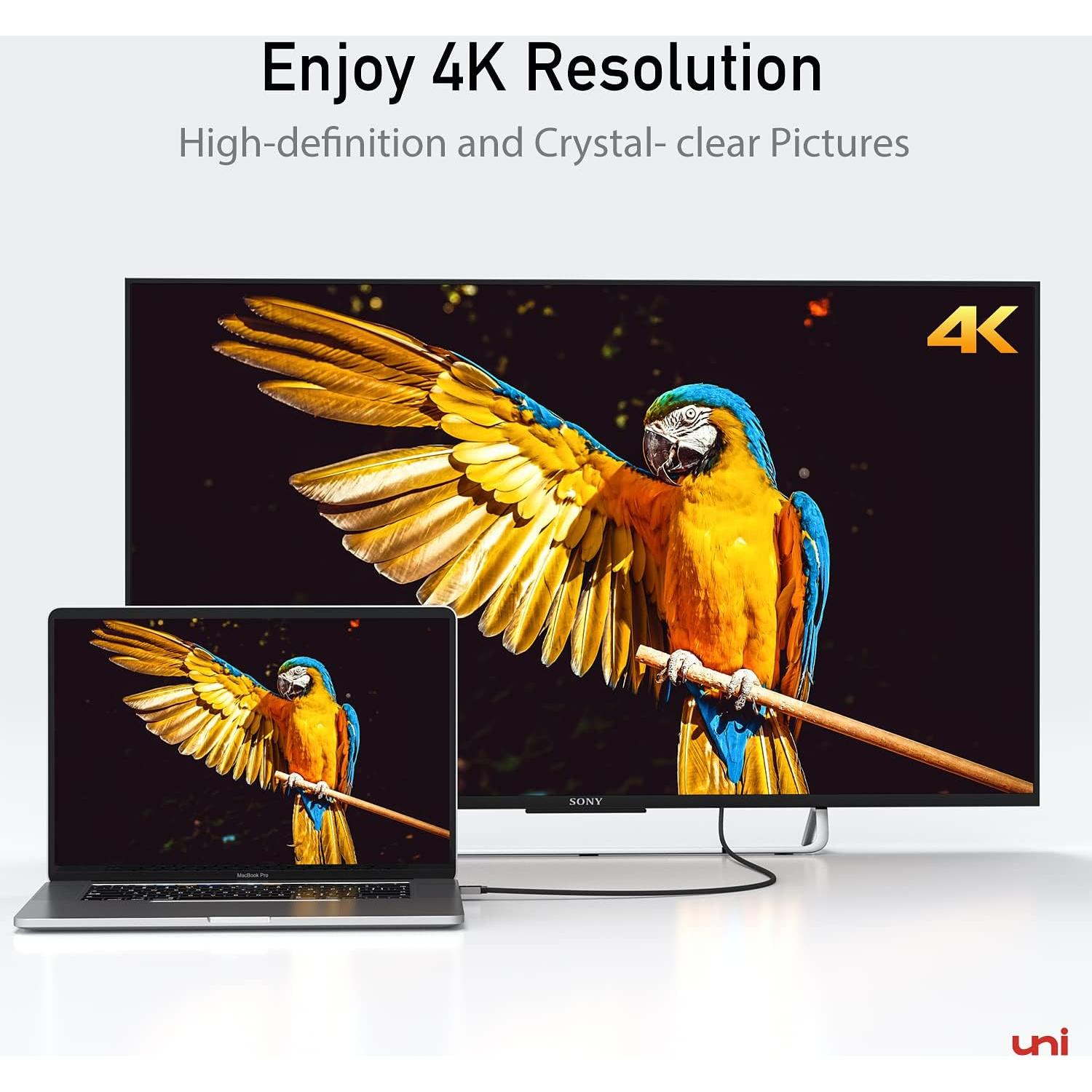 Cable USB C a HDMI uni 1.8M 4K Alta Velocidad Gris