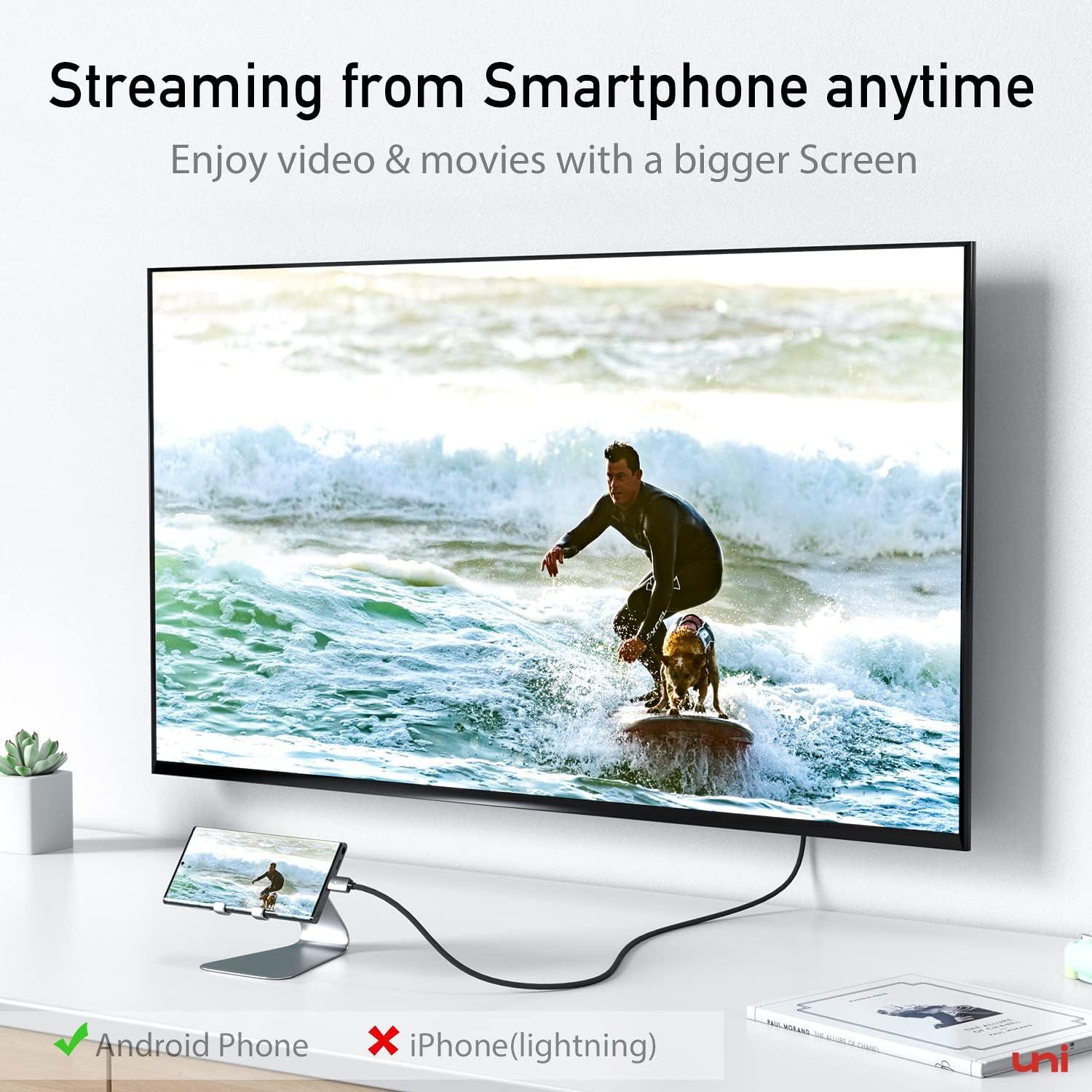 Cable USB C a HDMI uni 1.8M 4K Alta Velocidad Gris