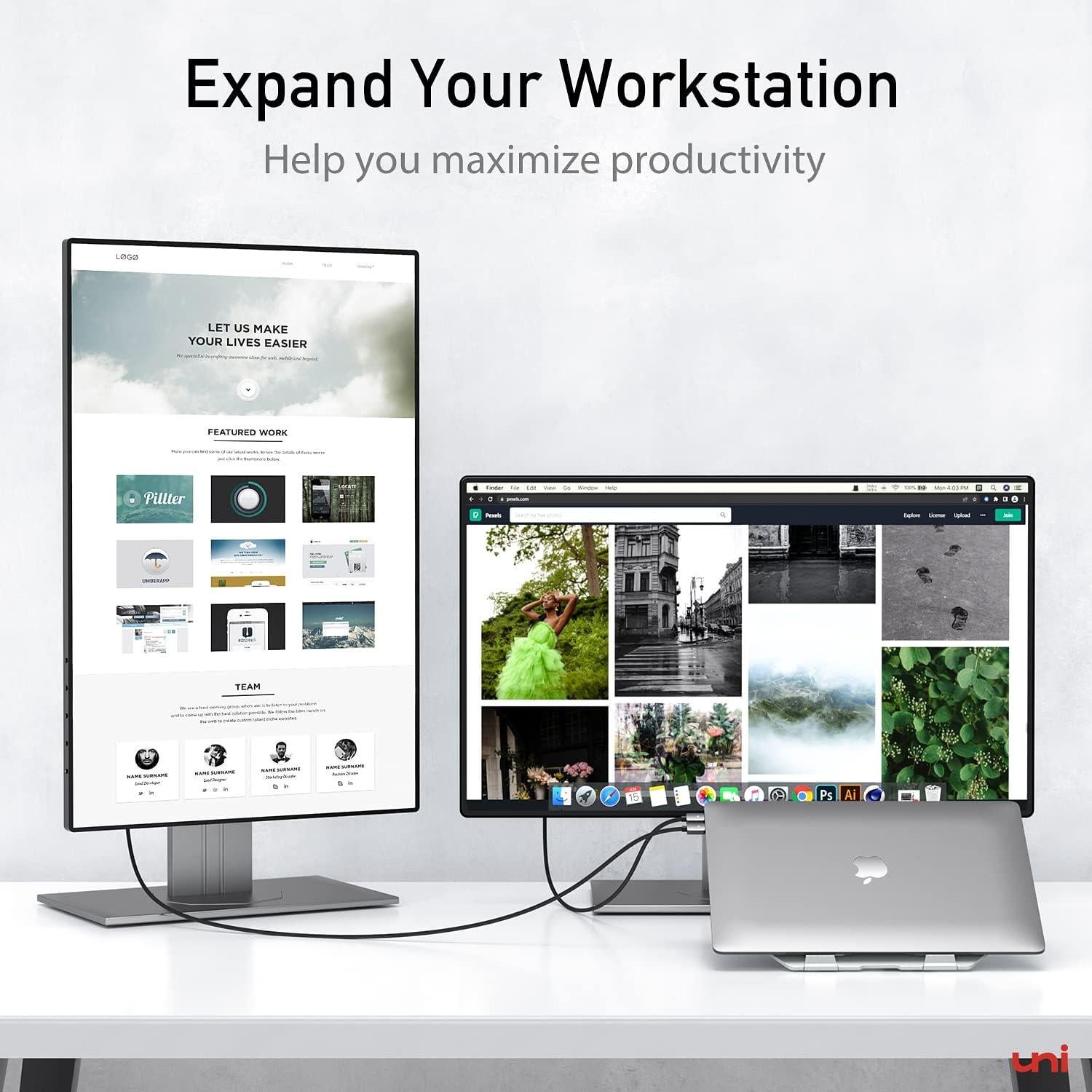 Cable USB C a HDMI uni 1.8M 4K Alta Velocidad Gris