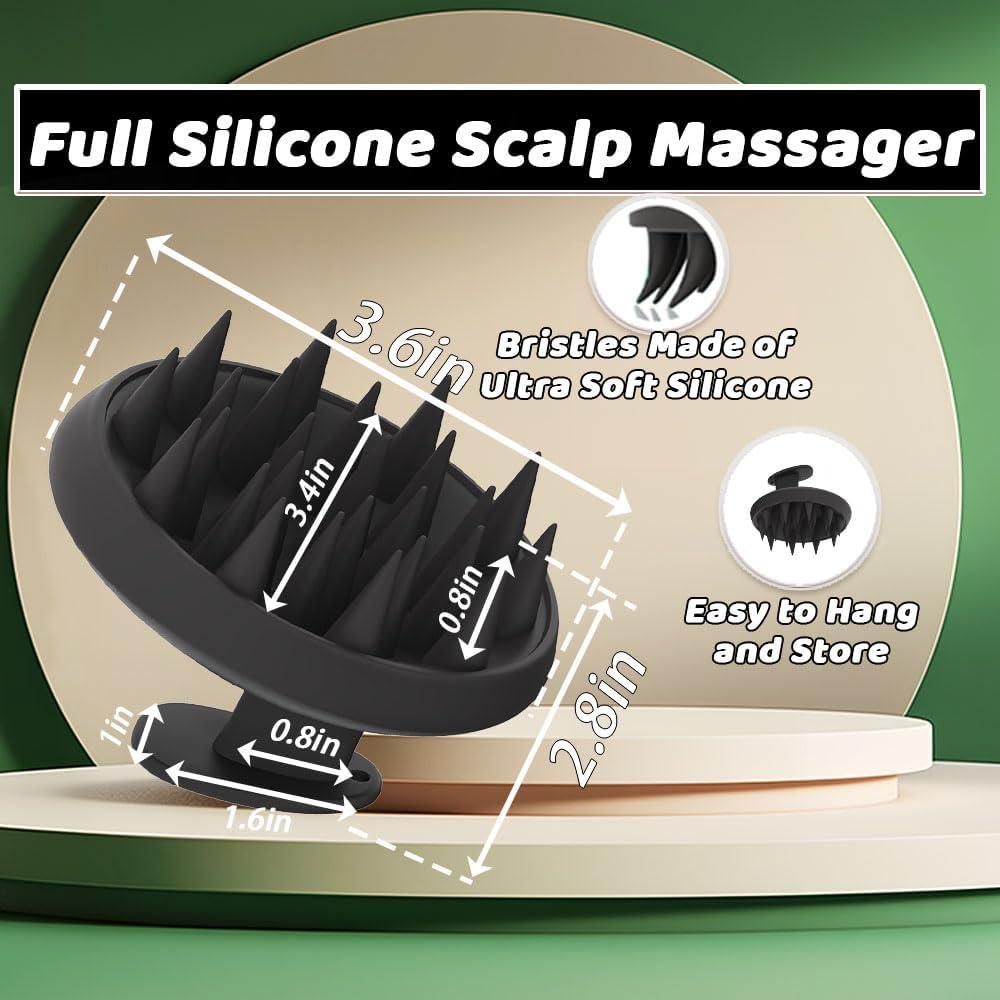 Masajeador de Cuero Cabelludo YalsFTY de Silicona Negro