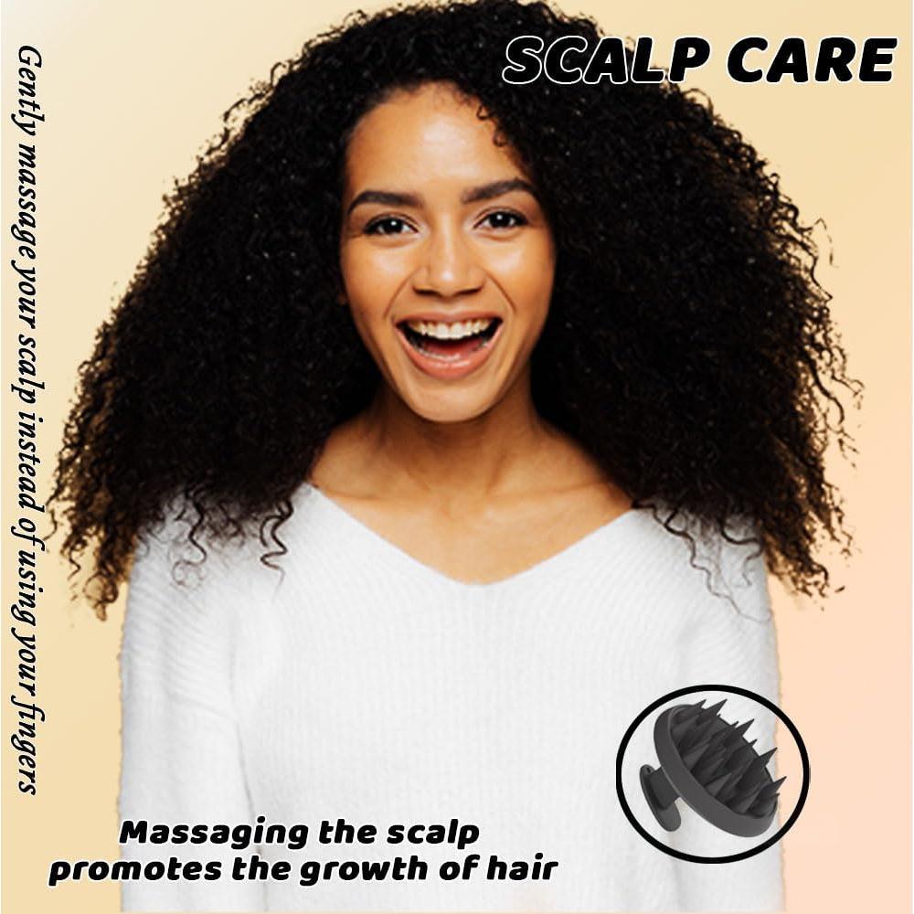 Masajeador de Cuero Cabelludo YalsFTY de Silicona Negro