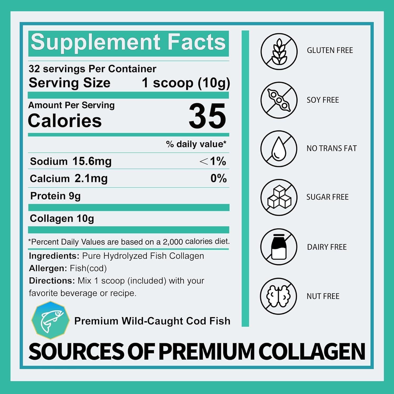 Colágeno Marino Zammex 320g - Pétidos Sin Sabor para Piel y Articulaciones