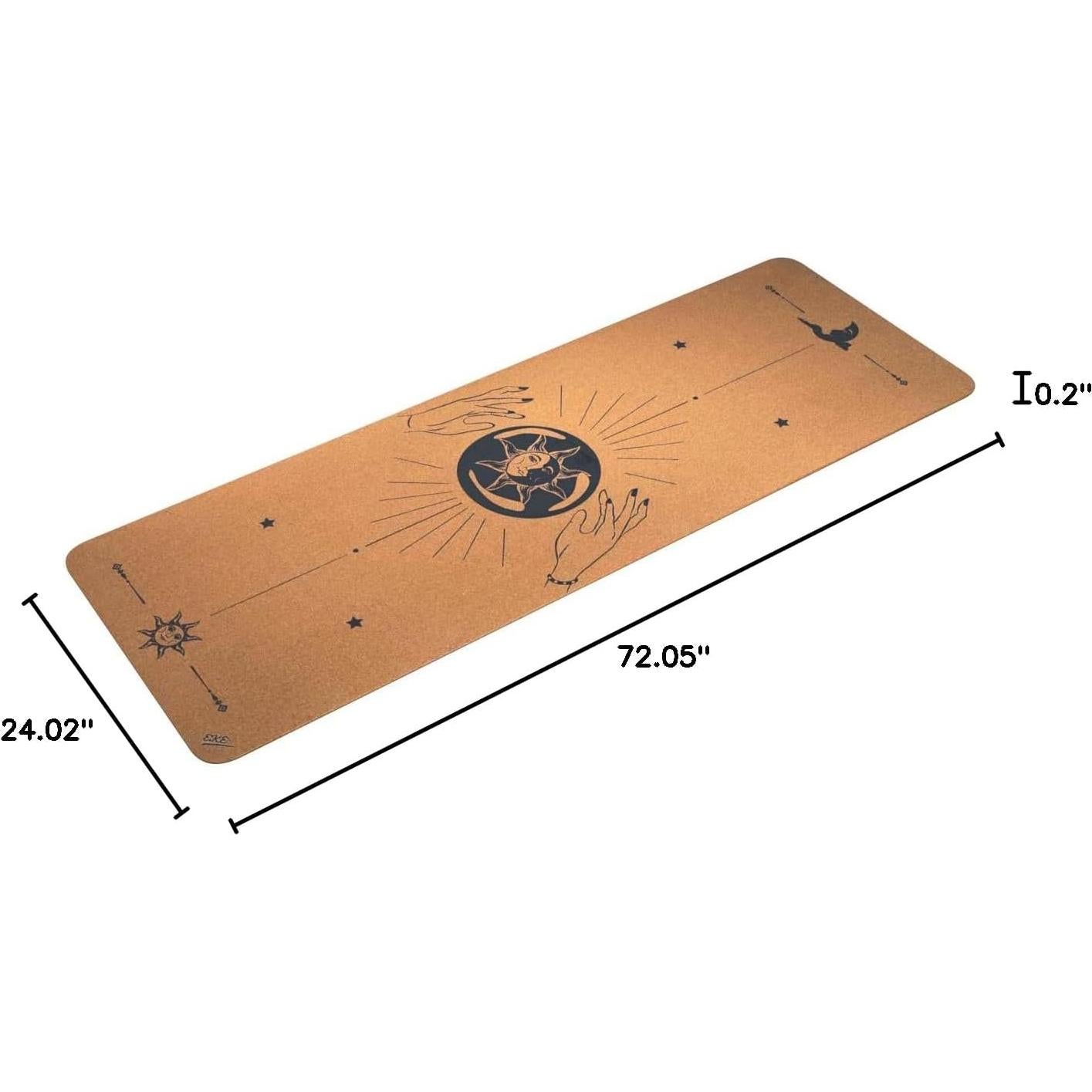 Alfombrilla de Yoga EKE de Corcho 182.88x60.96cm Antideslizante