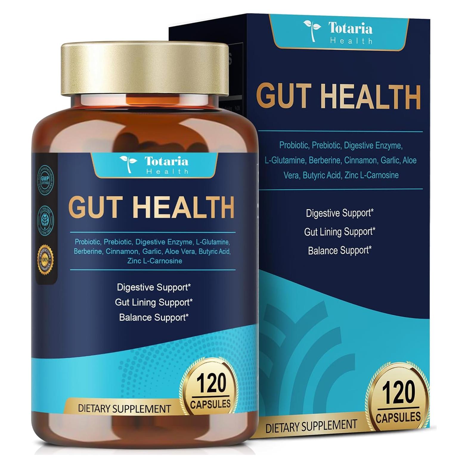 Suplemento Salud Intestinal 4-en-1 Totaria 120 Cápsulas