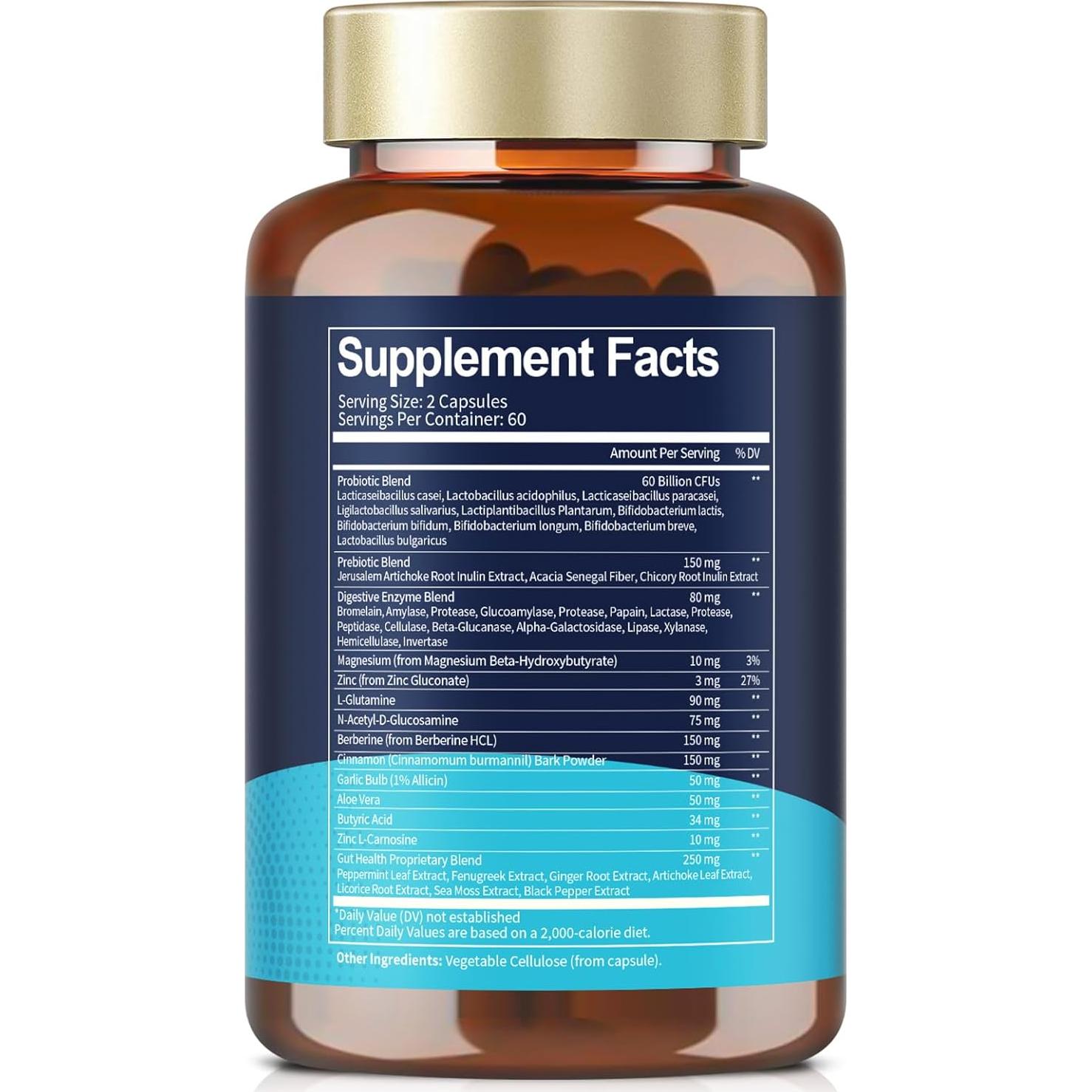 Suplemento Salud Intestinal 4-en-1 Totaria 120 Cápsulas