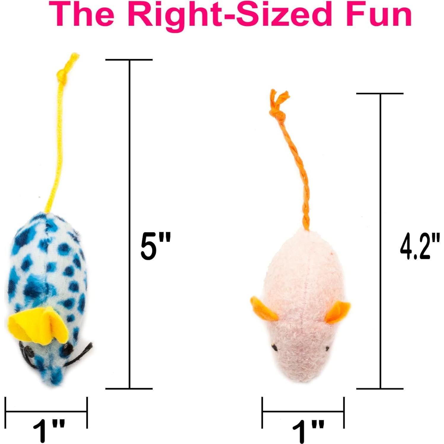 Juguetes para Gatos Fashion's Talk - 32 Ratones de Peluche con Hierba Gatera