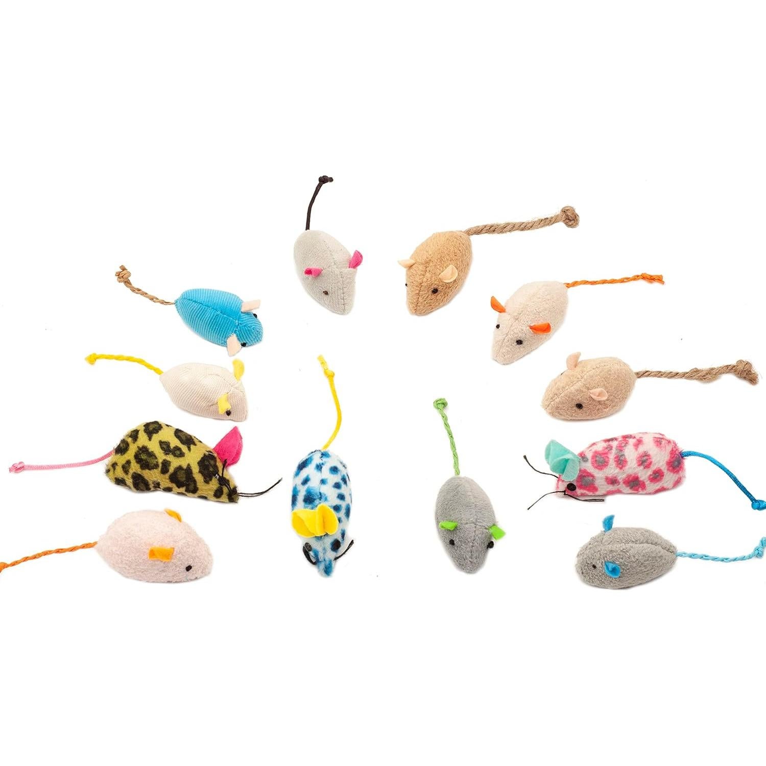Juguetes para Gatos Fashion's Talk - 32 Ratones de Peluche con Hierba Gatera