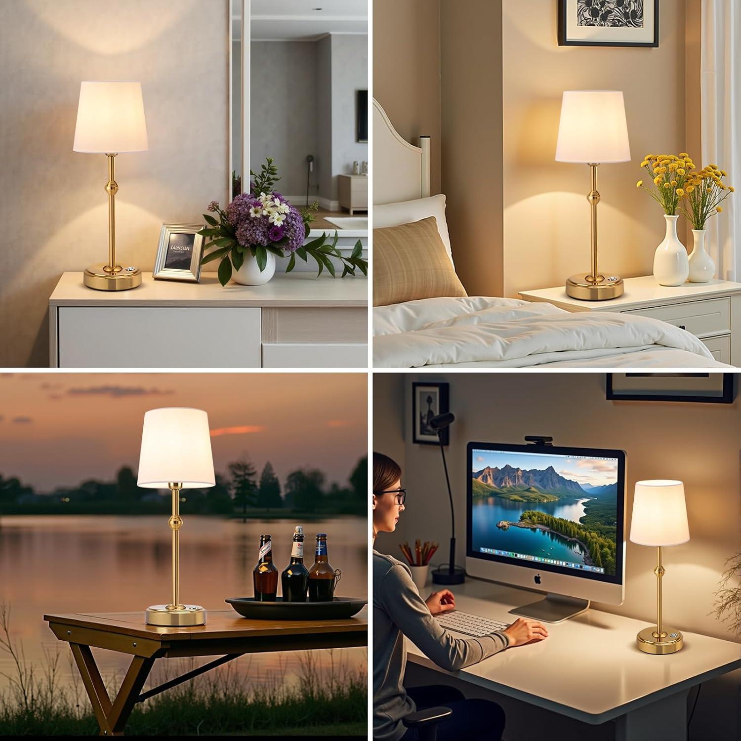 Lámpara de Mesa LED Inalámbrica KOZEOTA BTL001 4000mAh Bronce