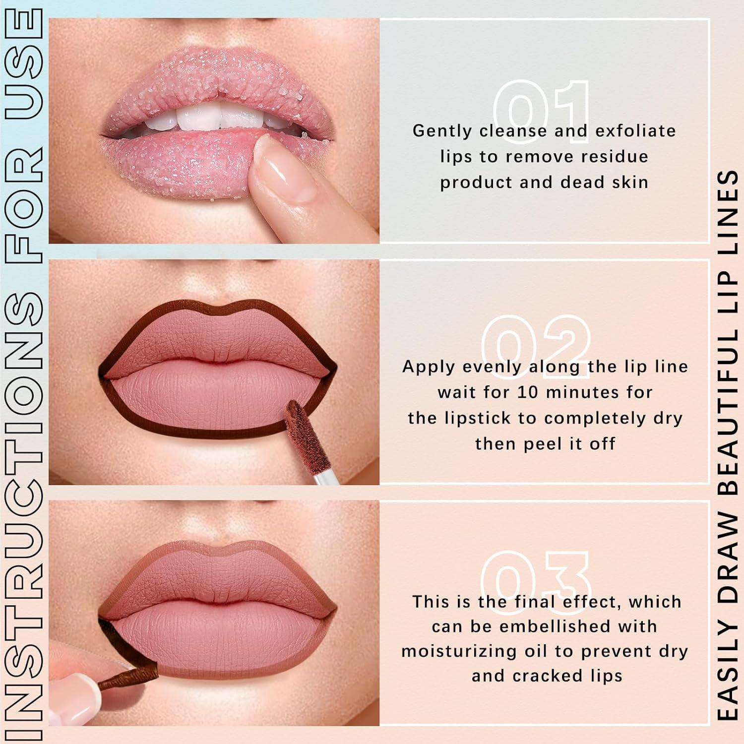 Set de Tinte de Labios Peel Off HOSAILY 3 Colores Mate