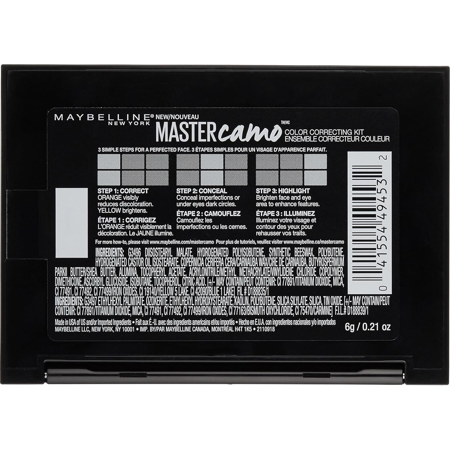 Kit de Corrección de Color Maybelline Facestudio Profundo 5.97 g