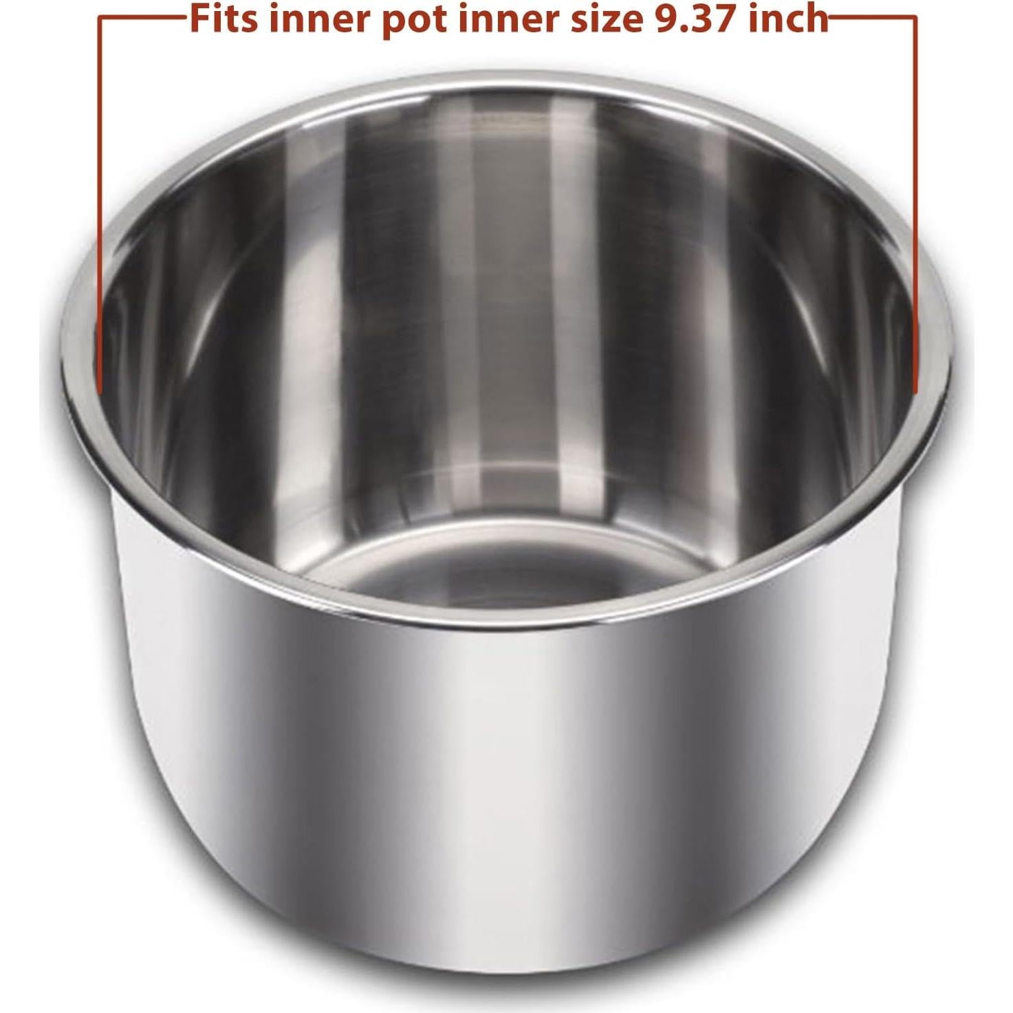 Tapa de vidrio templado WishDirect 9.1" para olla 6 qt