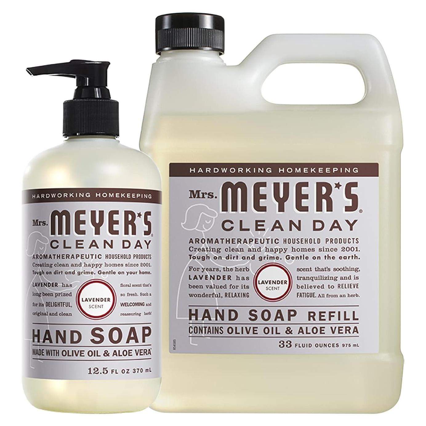 Sopa de Manos Líquida Mrs. Meyer's Lavanda 975ml + 370ml