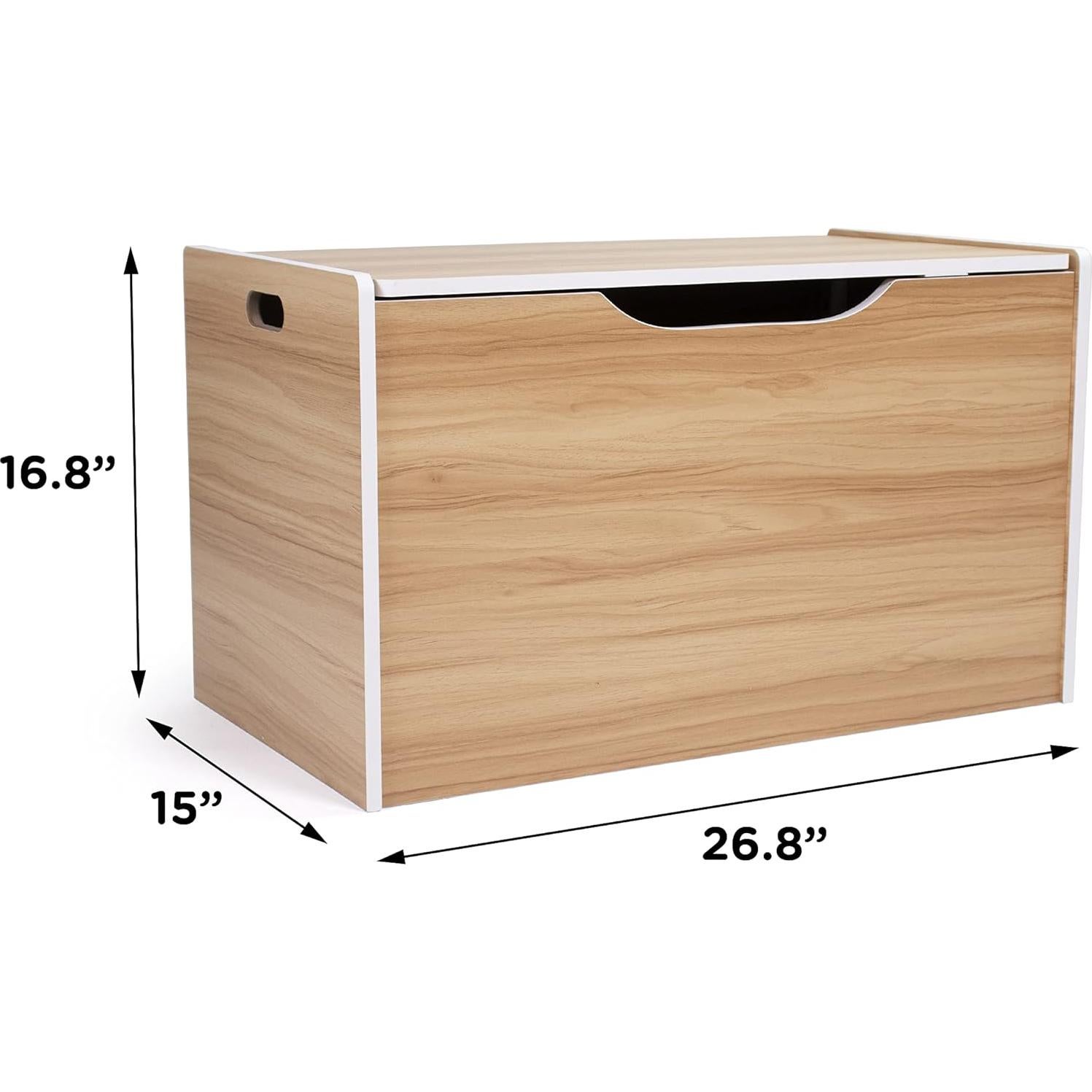 Cofre de Juguetes Humble Crew Madera Natural 68.6x38.1x42.4 cm