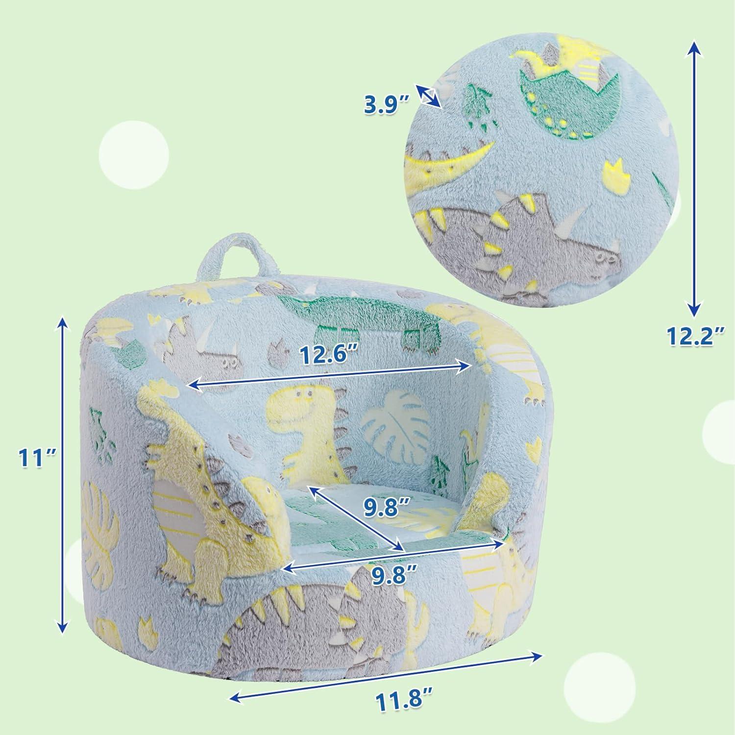 Sofá Infantil ALIMORDEN Dinosaurio, Sillón de Espuma 60cm