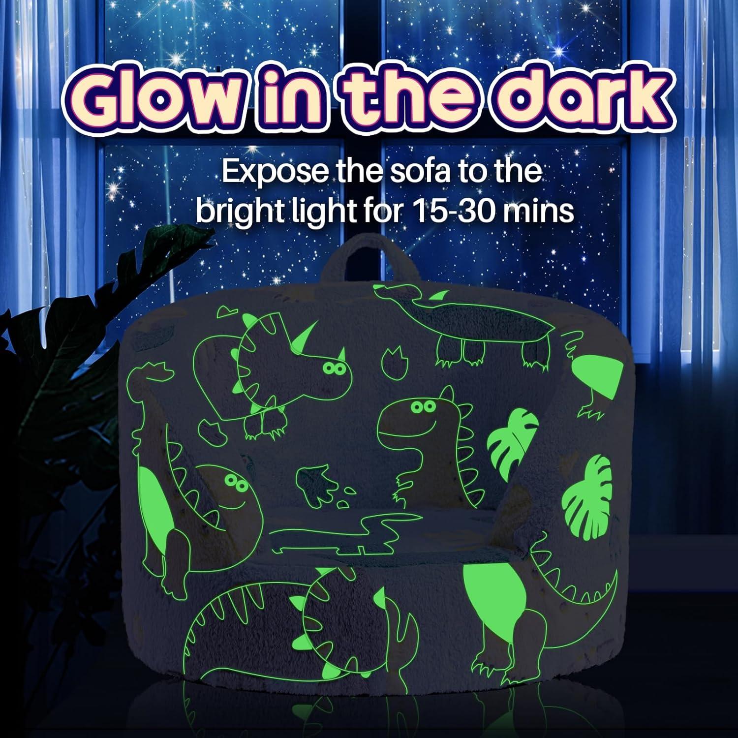 Sofá Infantil ALIMORDEN Dinosaurio, Sillón de Espuma 60cm