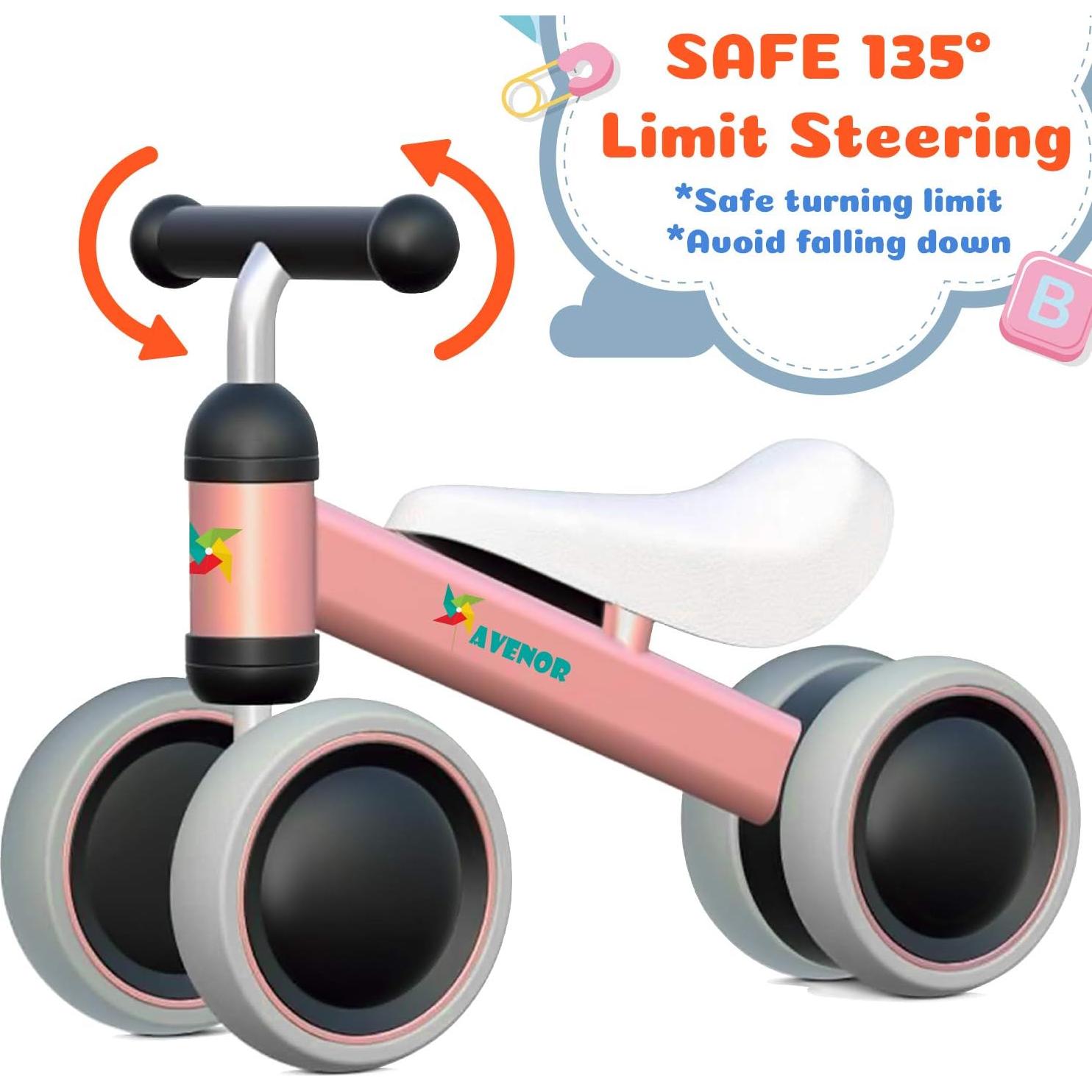 Bicicleta de Equilibrio Avenor Rosa para Bebés 1-2 Años