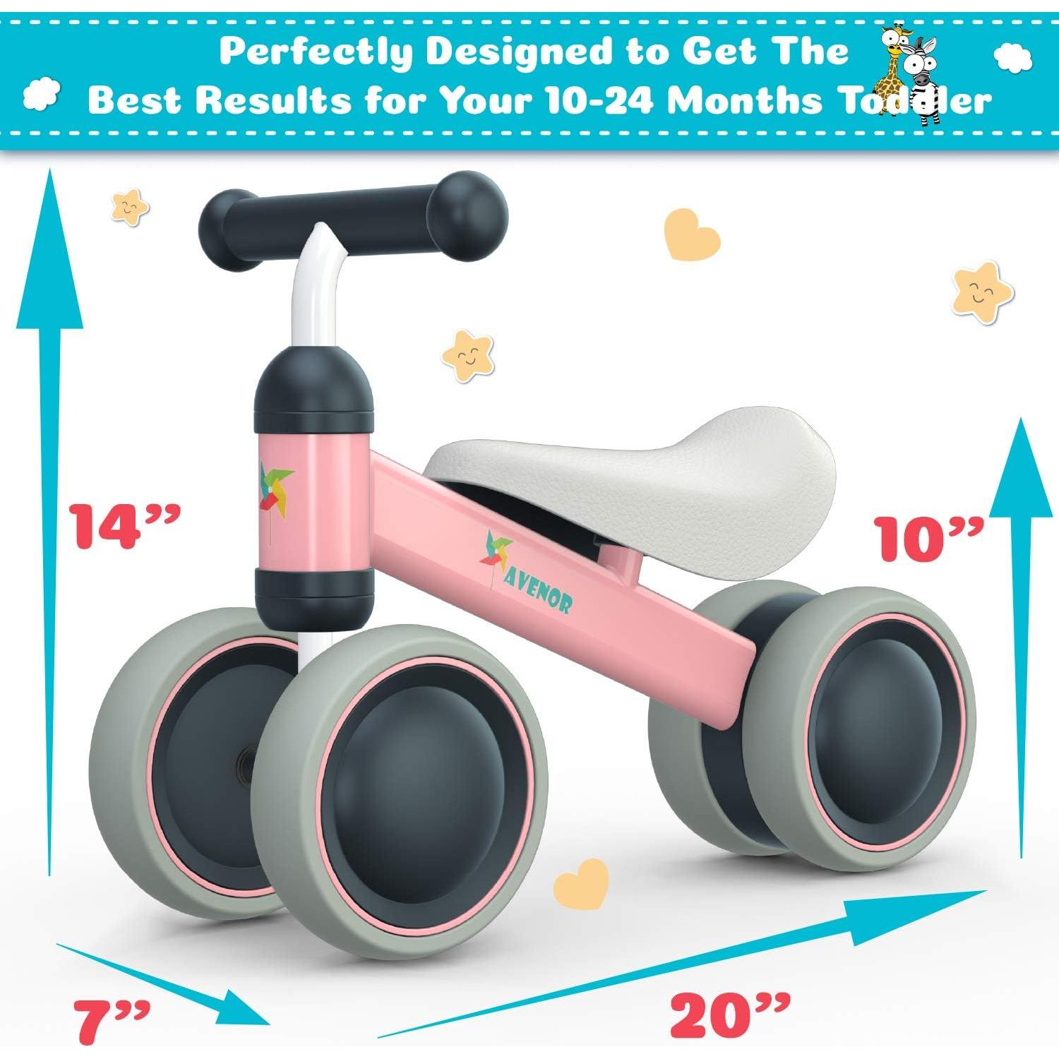 Bicicleta de Equilibrio Avenor Rosa para Bebés 1-2 Años