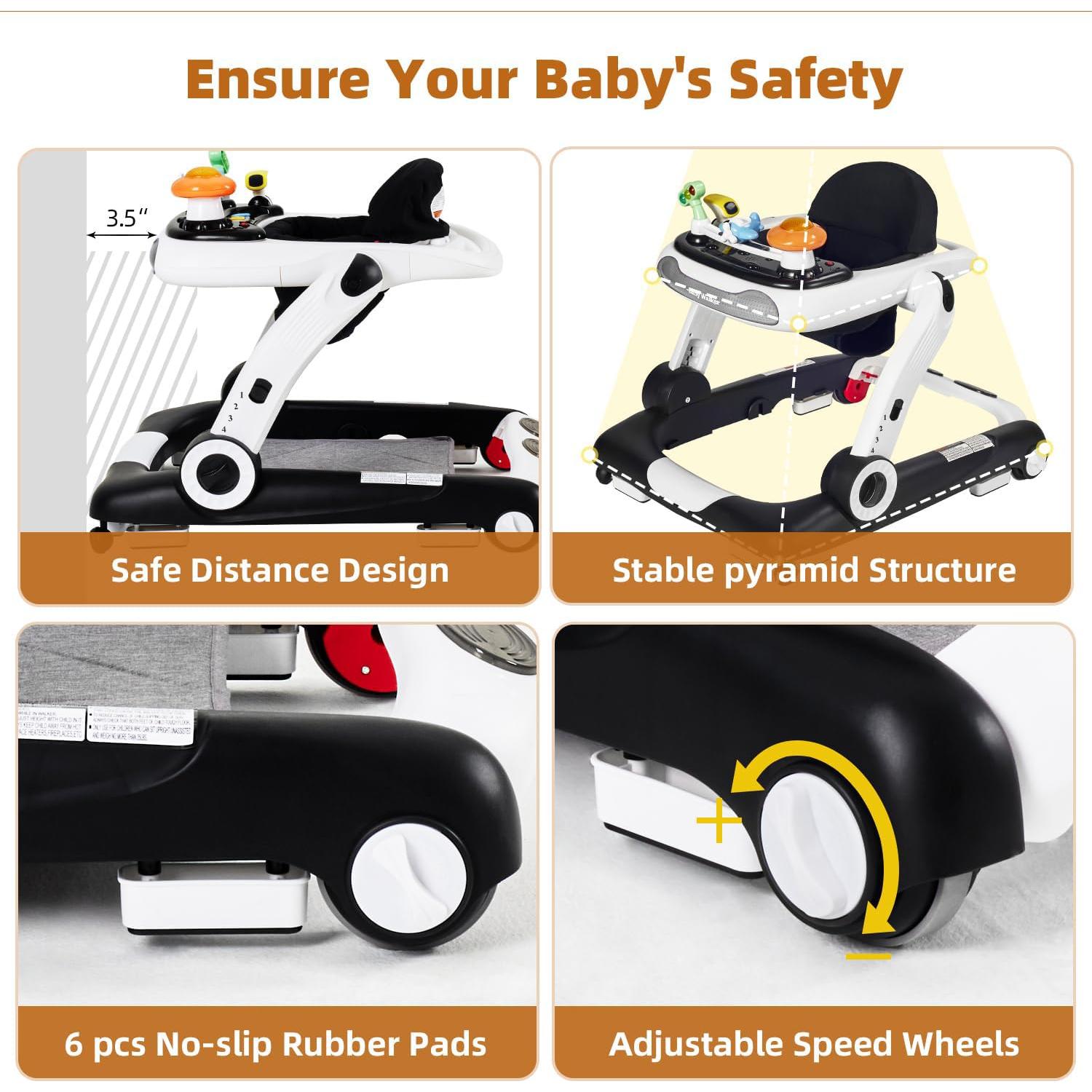 Andador Musical y de Luces para Bebés 5 en 1 Ajustable