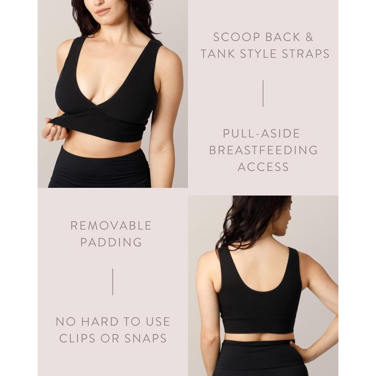 Sostén de Lactancia Kindred Bravely Sublime Negro Talla Pequeña