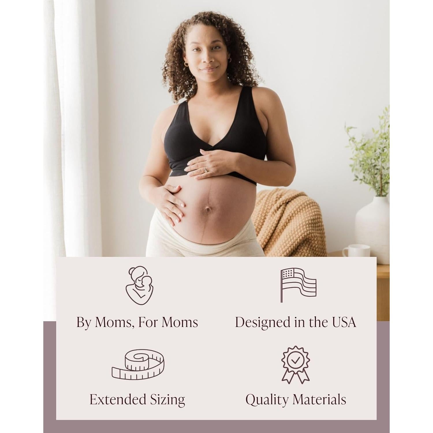 Sostén de Lactancia Kindred Bravely Sublime Negro Talla Pequeña