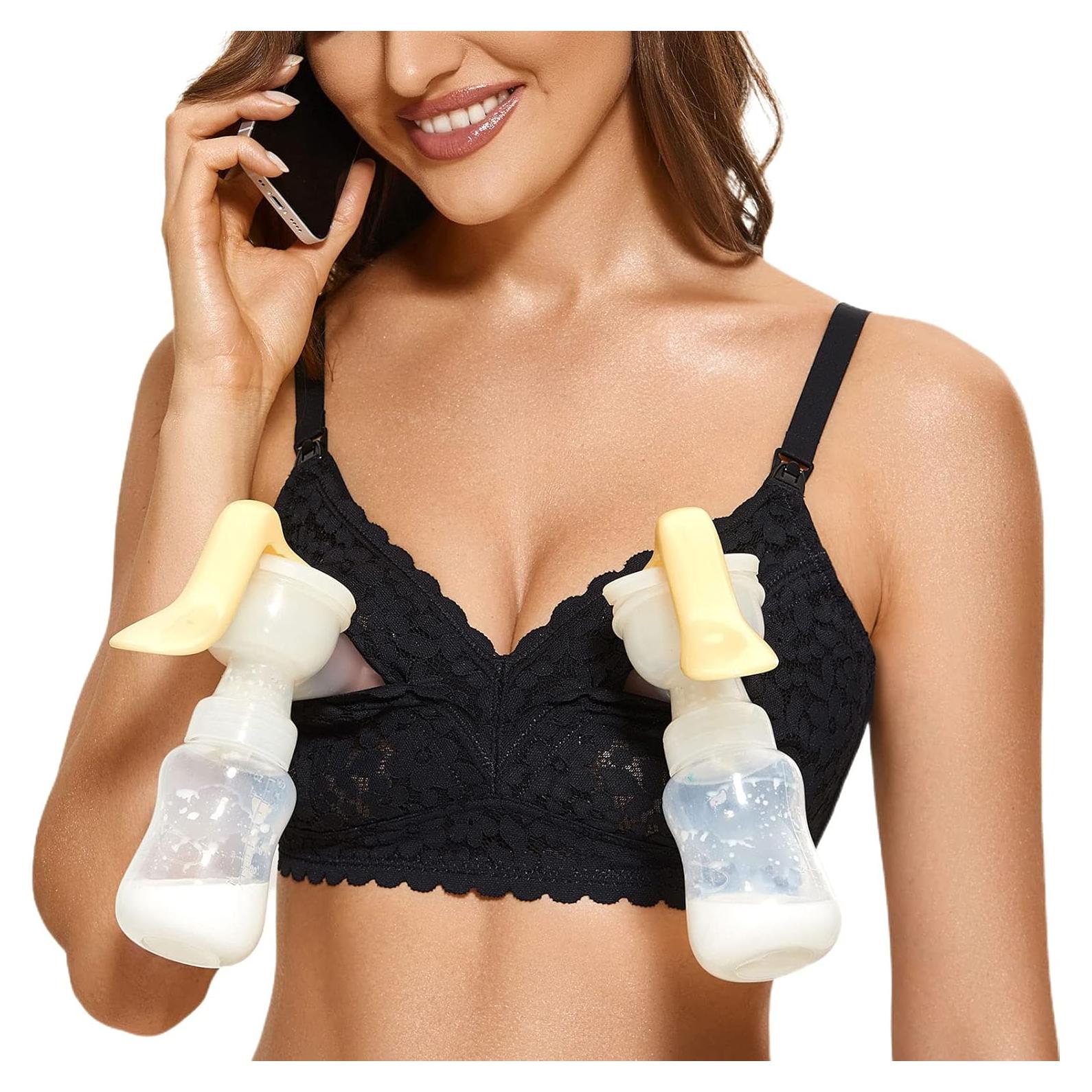 Sostenedor de Lactancia Momanda A113 con Encaje Negro 32B