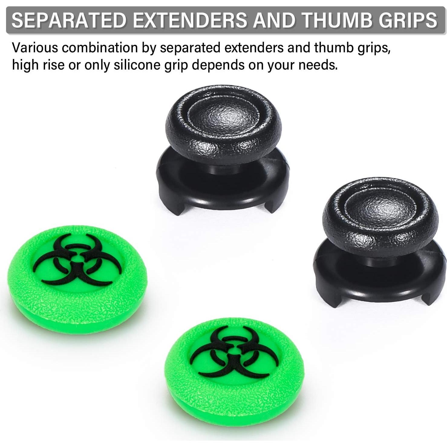 Extensor de Thumbstick PlayRealm PS5/PS4 + Agarre Silicona