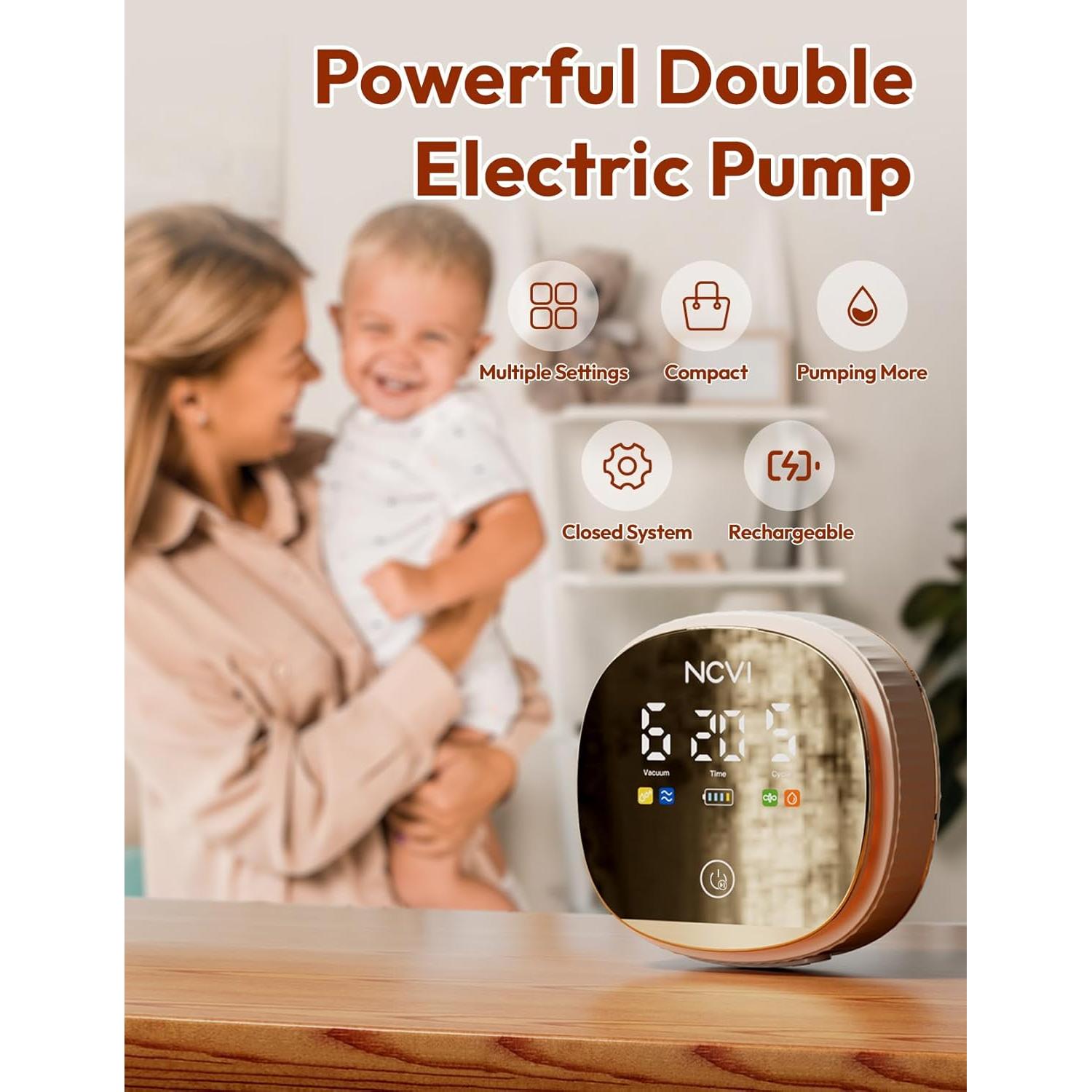 Bomba de Pecho Eléctrica NCVI 8116, Portátil 4400mAh, Silenciosa